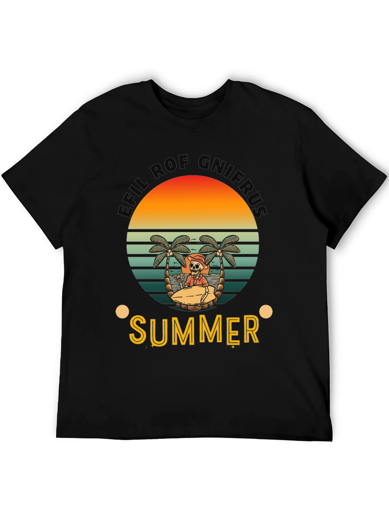 Summer Vibes Skeleton Graphic Tee