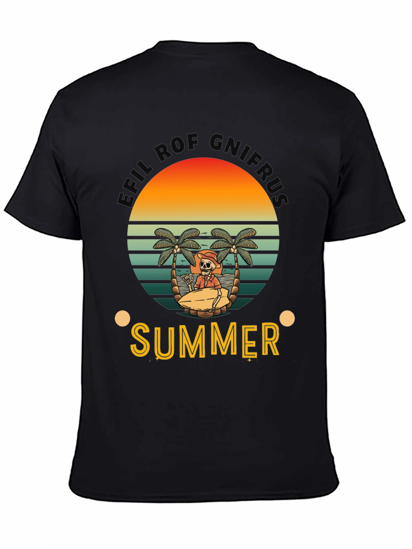 Summer Vibes Skeleton Graphic Tee