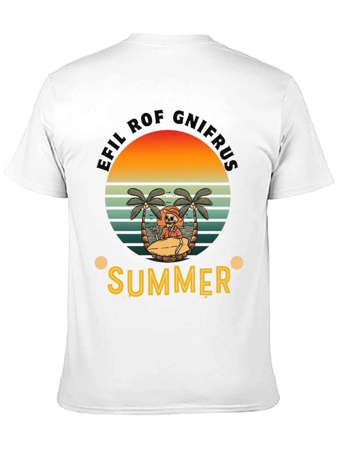 Summer Vibes Skeleton Graphic Tee