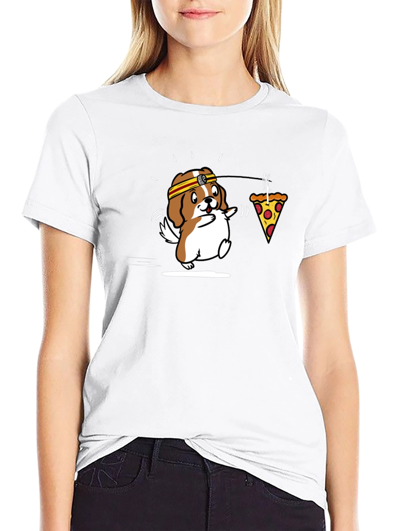 Dog Pizza Headband T-Shirt