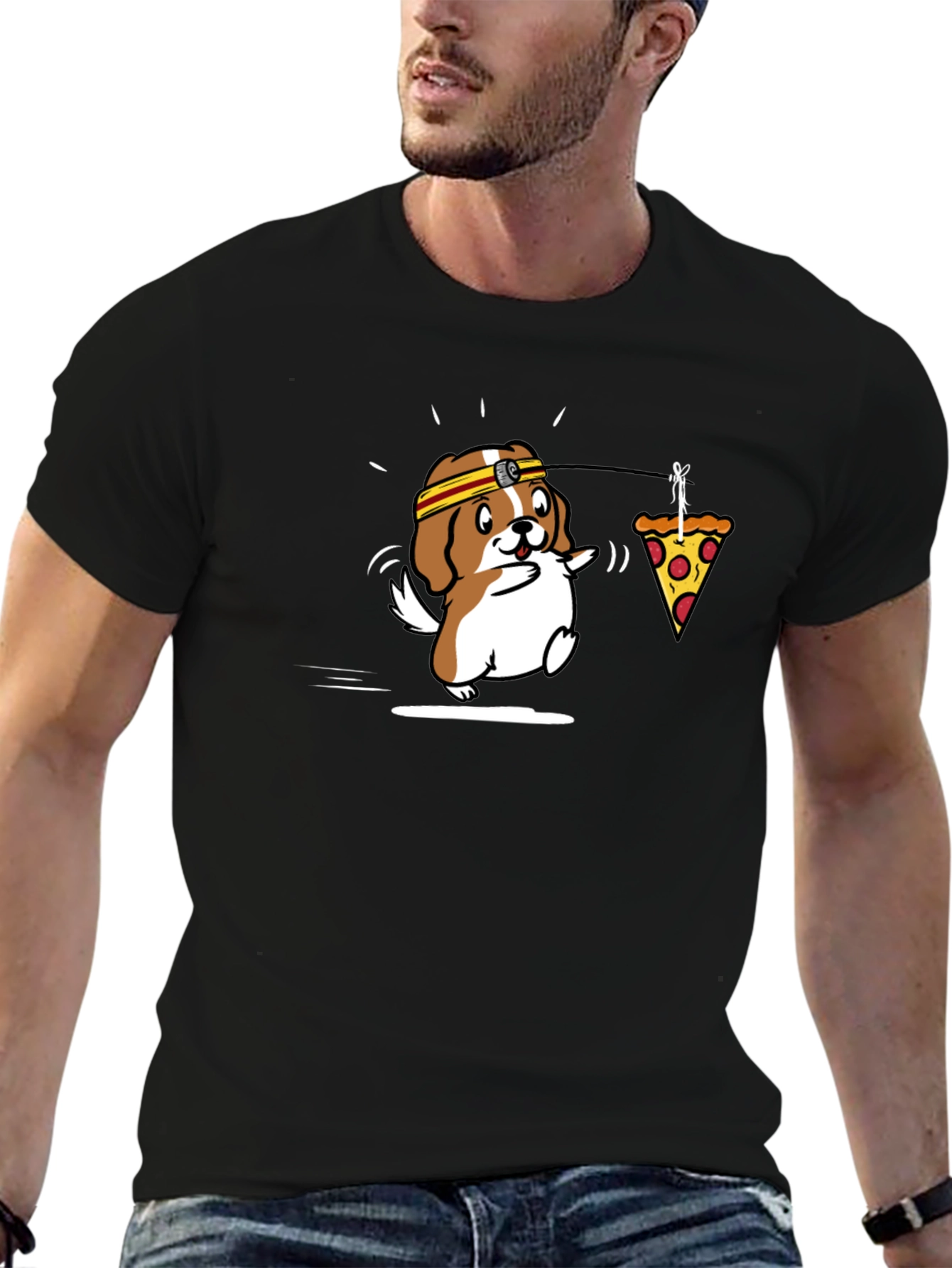 Dog Pizza Headband T-Shirt