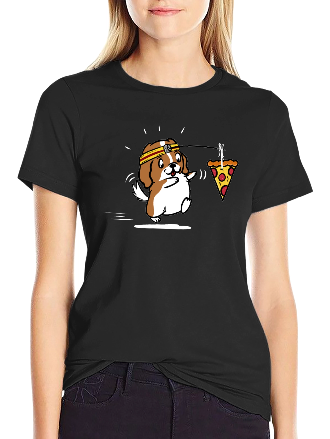 Dog Pizza Headband T-Shirt