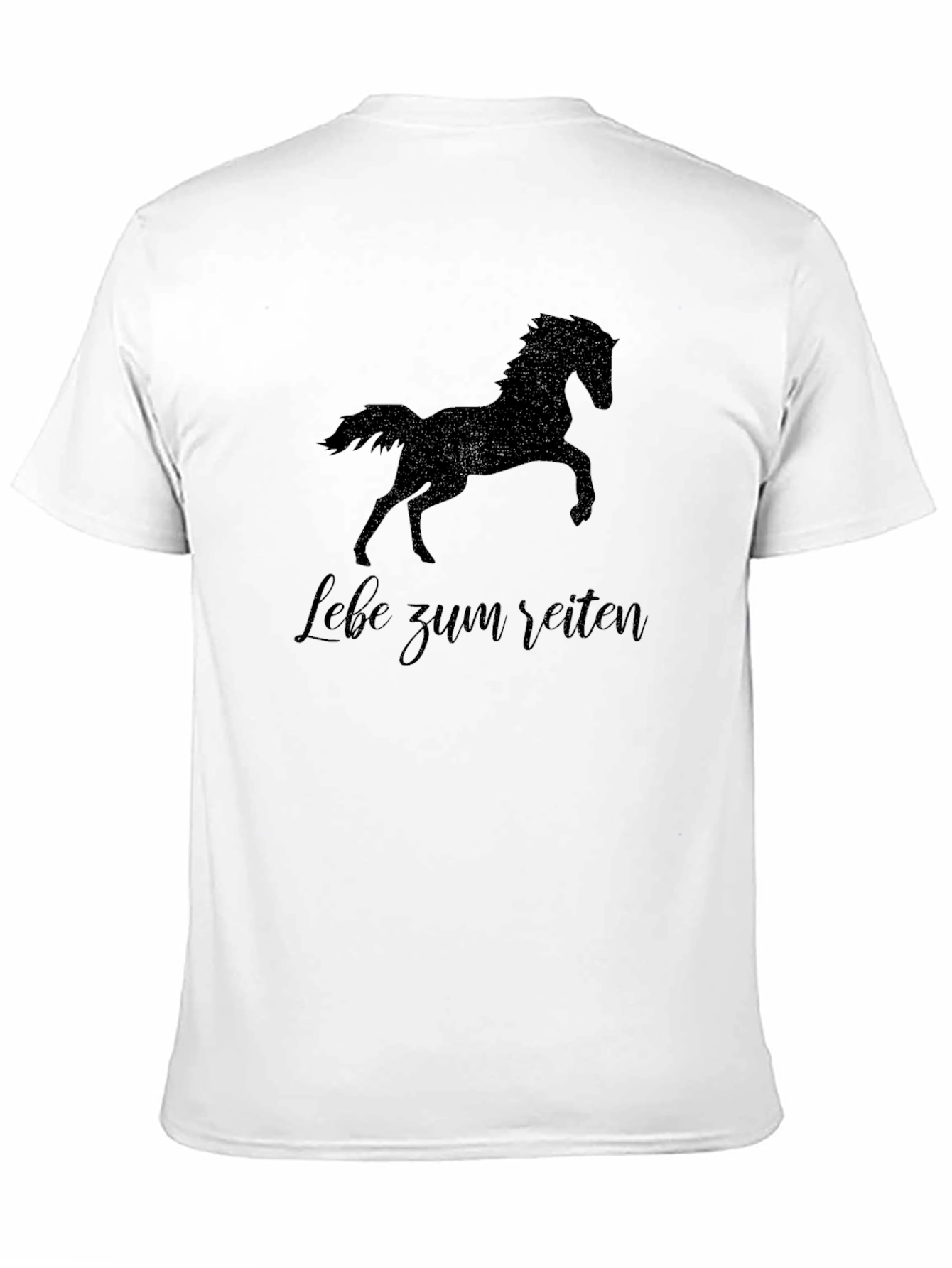 Equestrian Black T-Shirt - Lebe zum Reiten