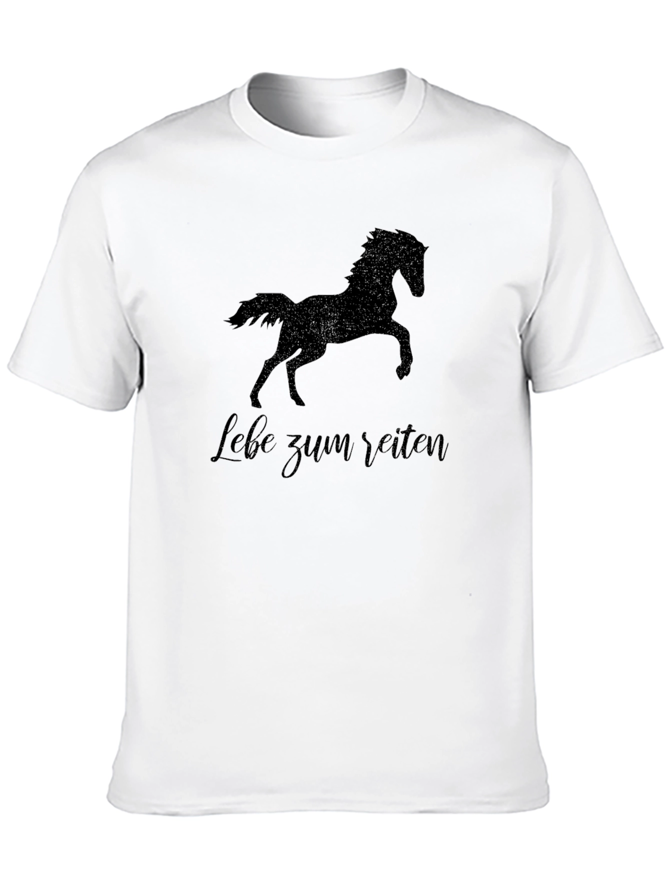 Equestrian Black T-Shirt - Lebe zum Reiten