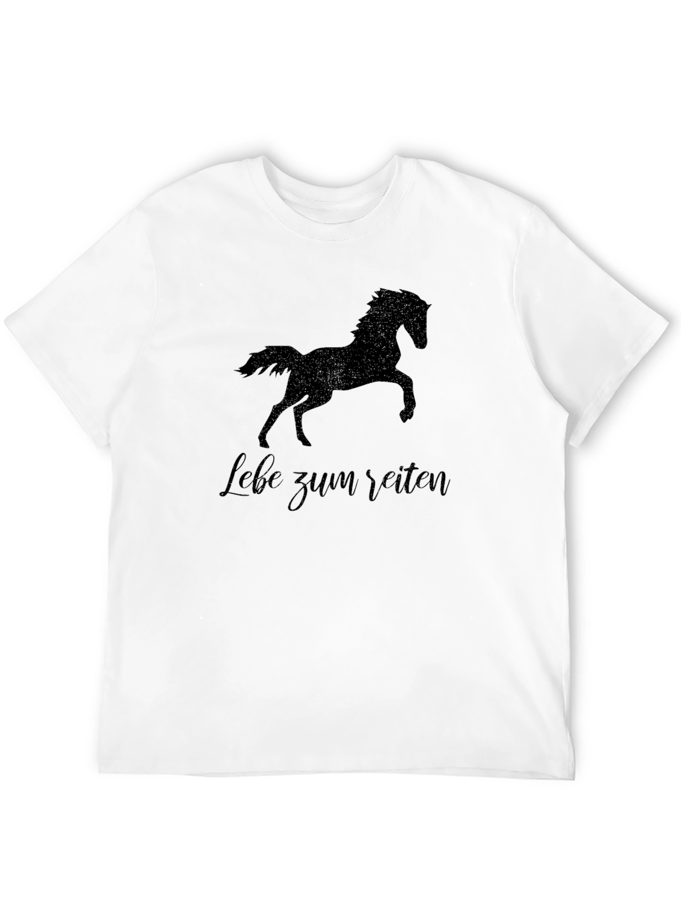 Equestrian Black T-Shirt - Lebe zum Reiten