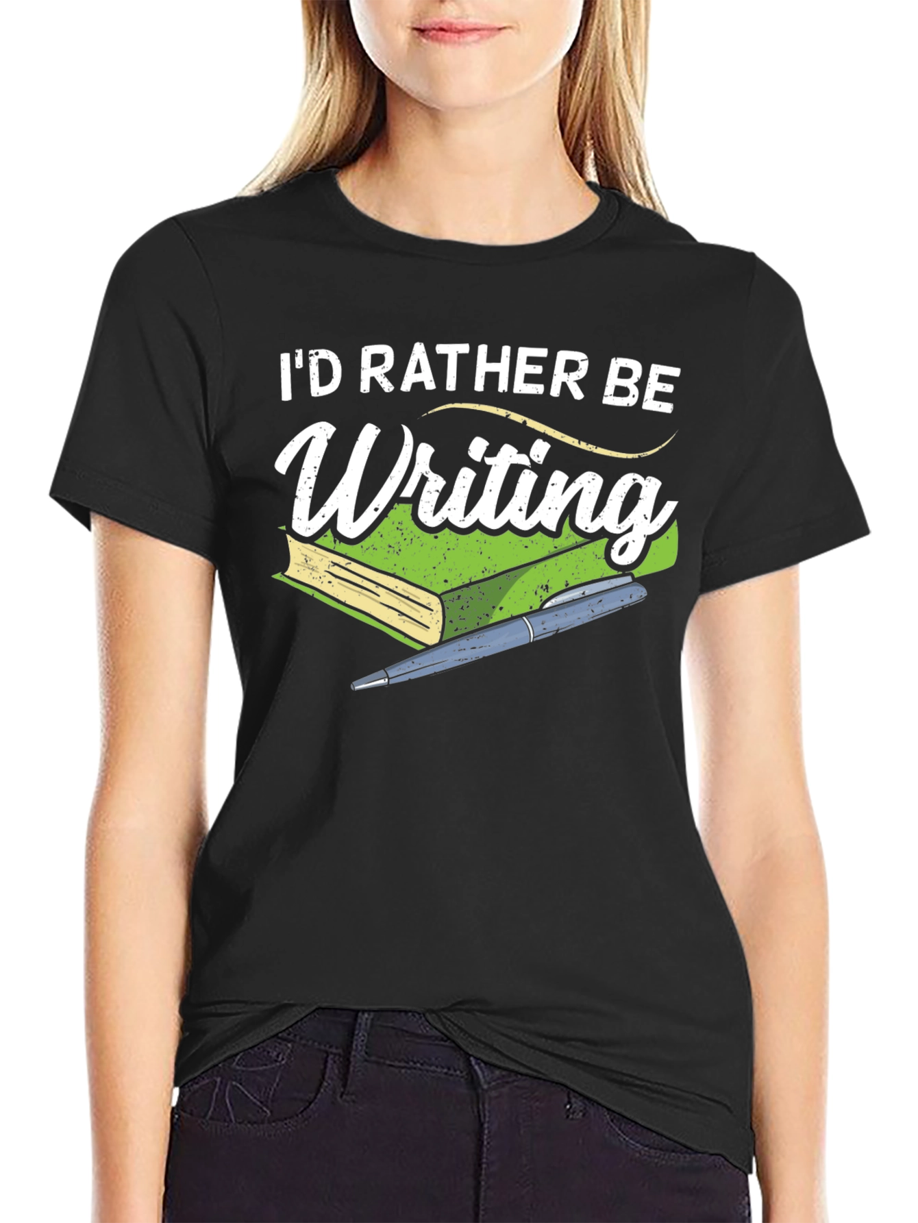 Id Rather Be Writing T-Shirt - Book Lover Tee