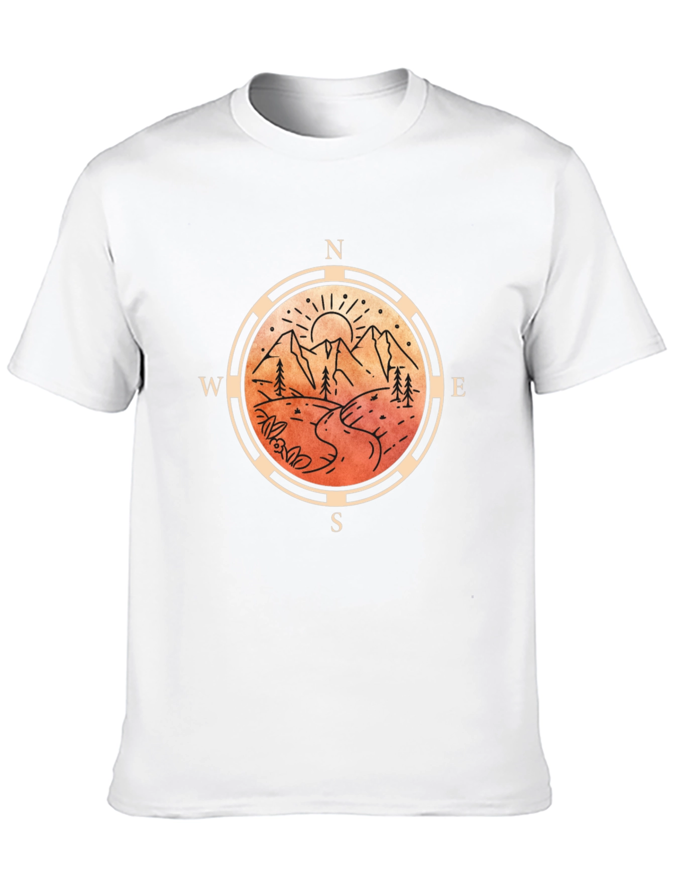 Mountain Compass Graphic Tee - Adventure Awaits!