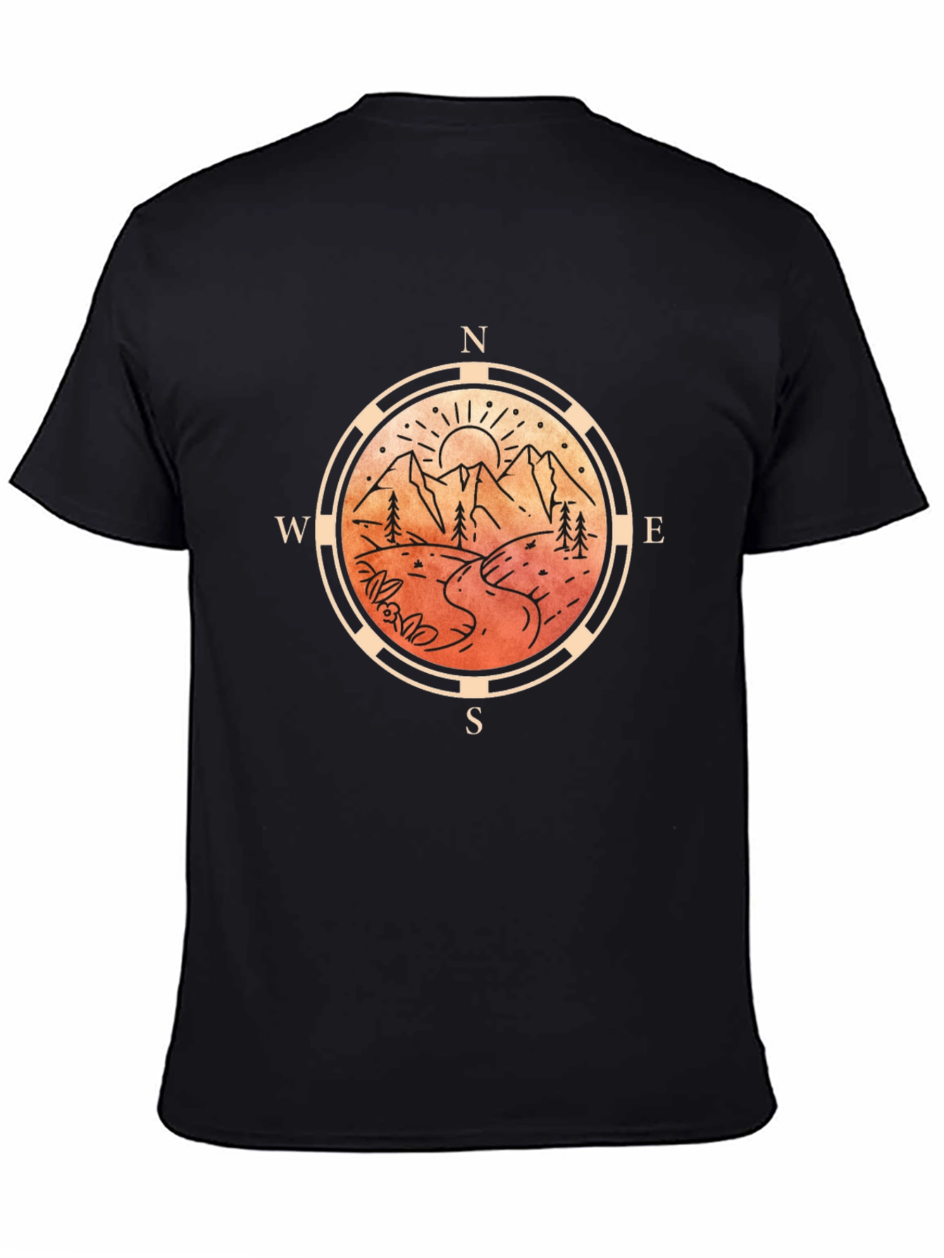 Mountain Compass Graphic Tee - Adventure Awaits!