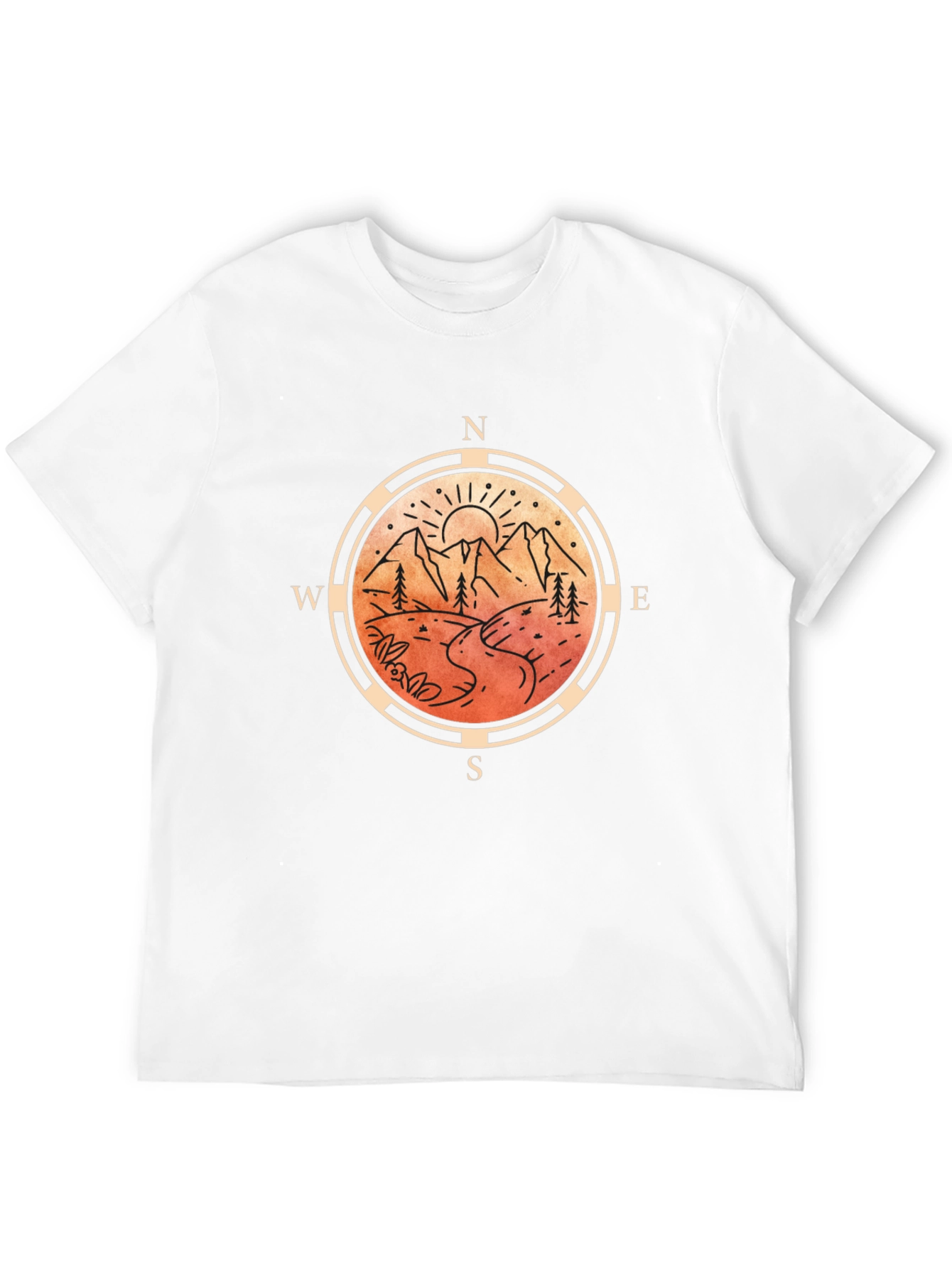 Mountain Compass Graphic Tee - Adventure Awaits!