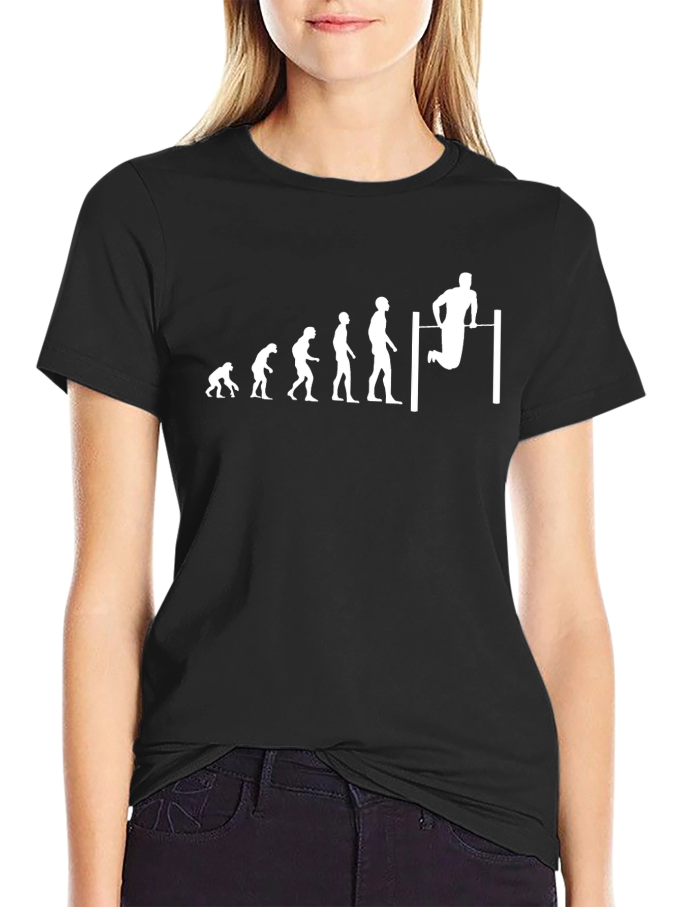 Evolution of Pull-Up Black T-Shirt