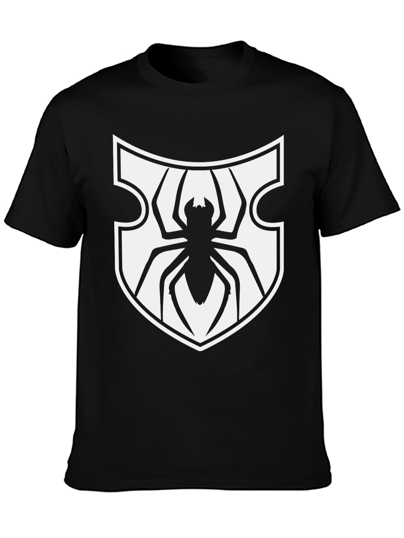 Spider Shield Graphic Tee - Black Cotton Blend