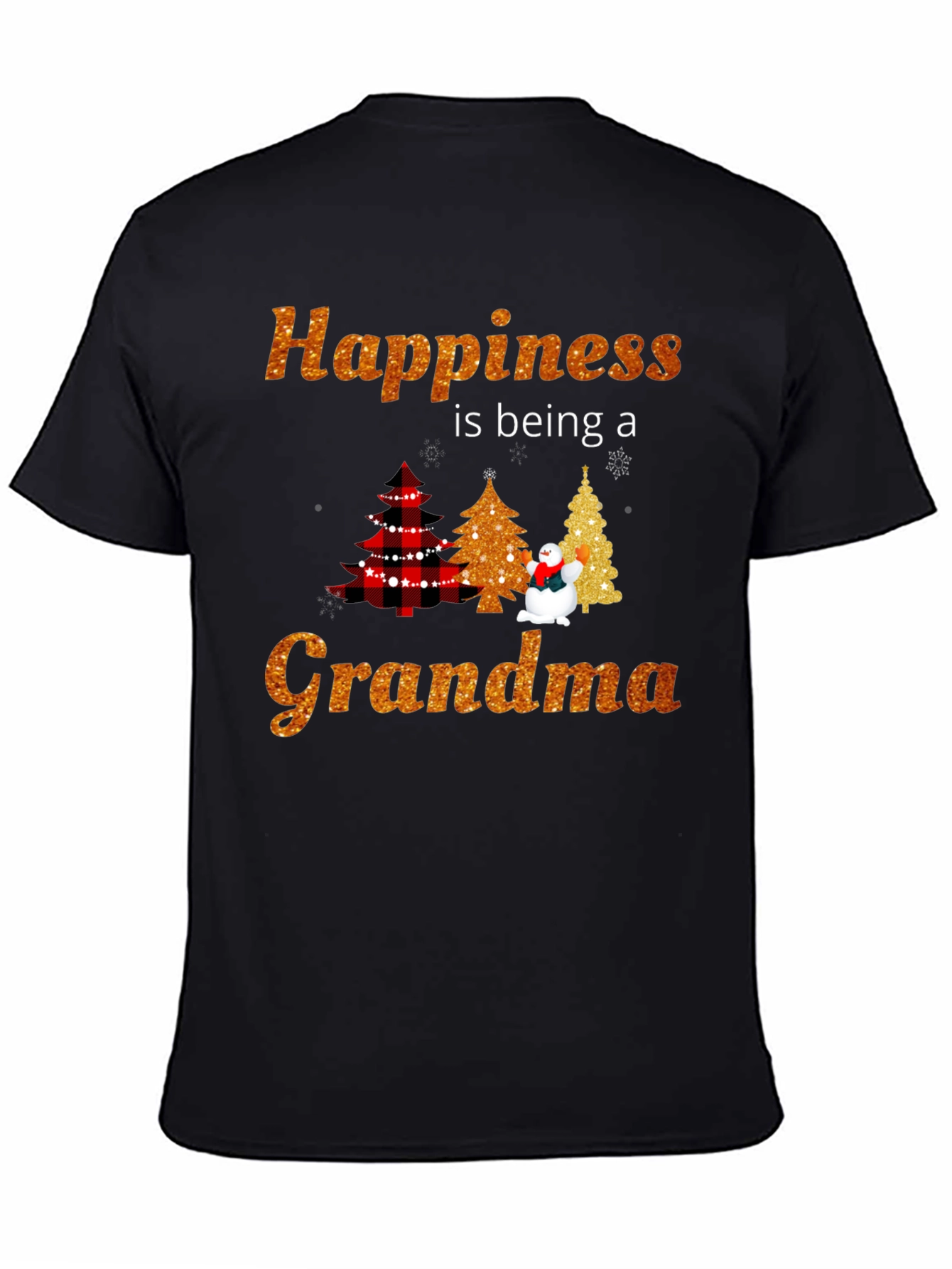 Grandma Happiness T-Shirt - Christmas Tree Design