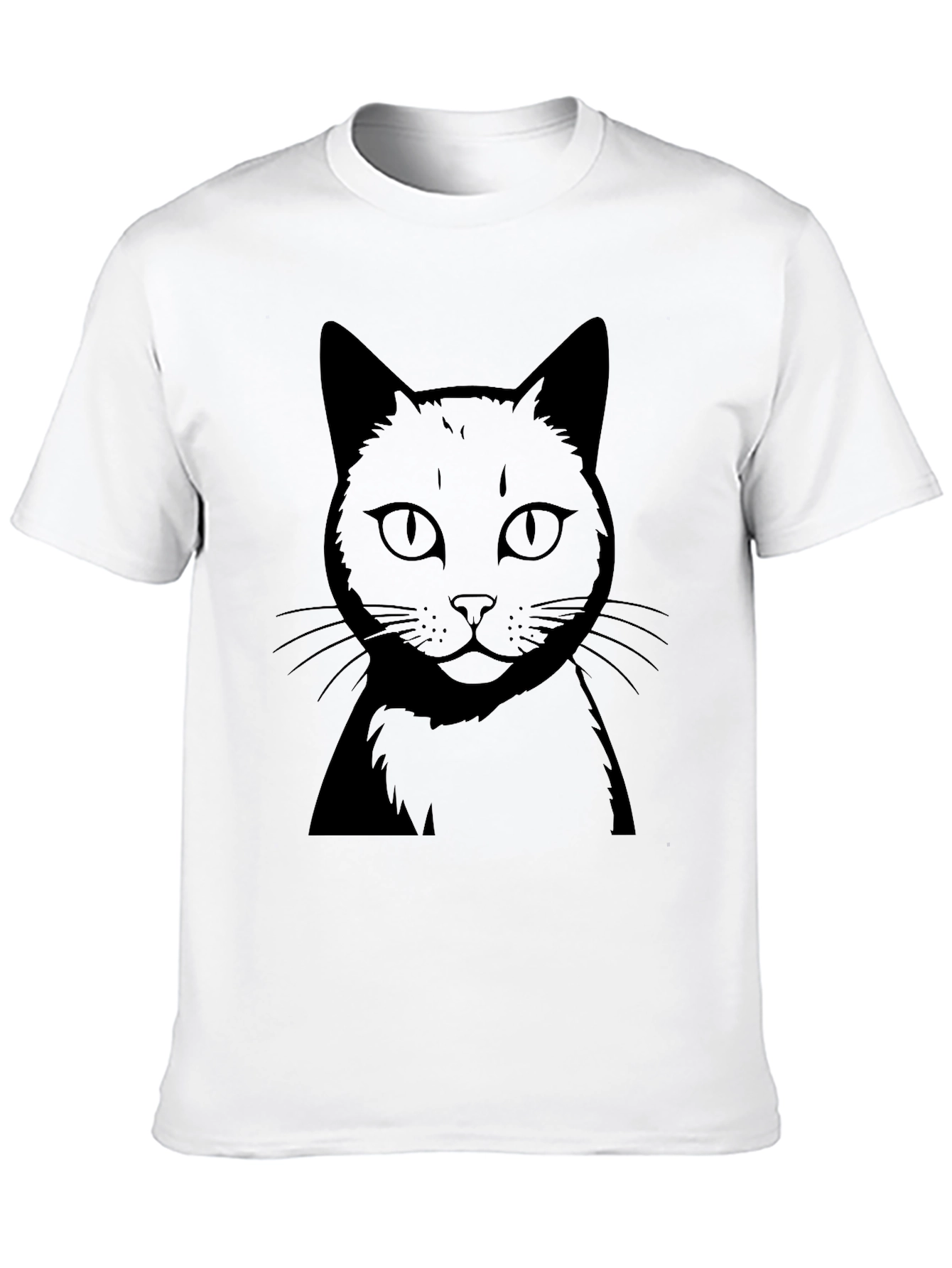 Black Cat Graphic T-Shirt - Mens Crew Neck Tee