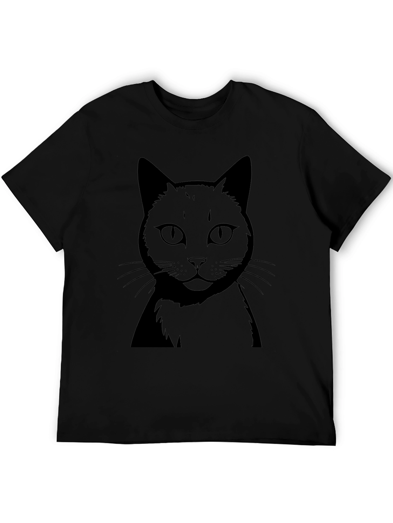 Black Cat Graphic T-Shirt - Mens Crew Neck Tee