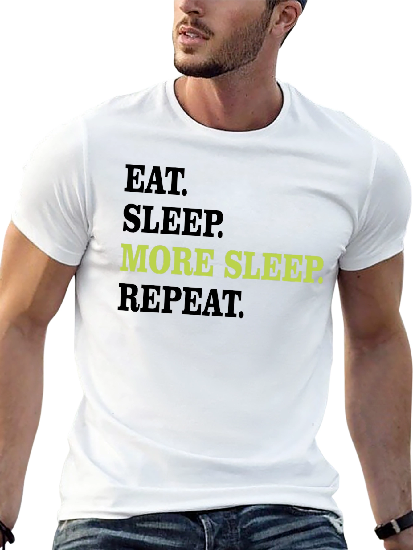 Eat Sleep More Sleep Repeat Graphic Tee