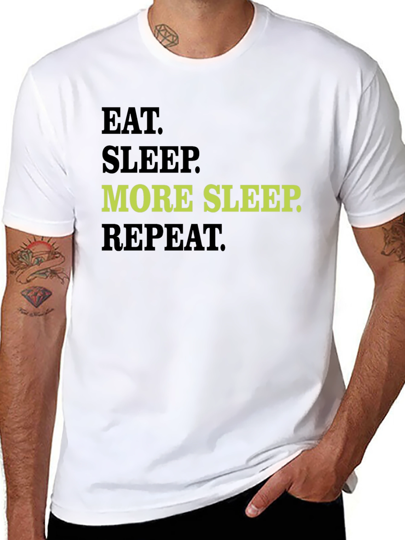 Eat Sleep More Sleep Repeat Graphic Tee