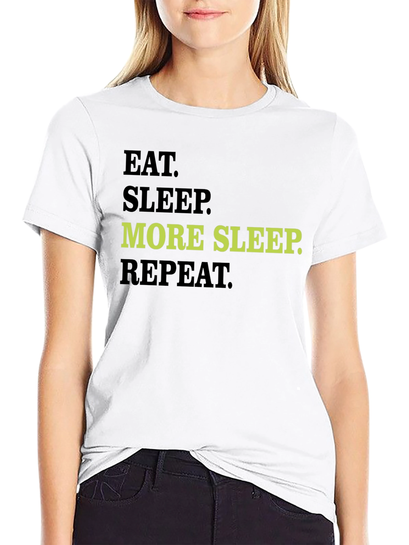 Eat Sleep More Sleep Repeat Graphic Tee
