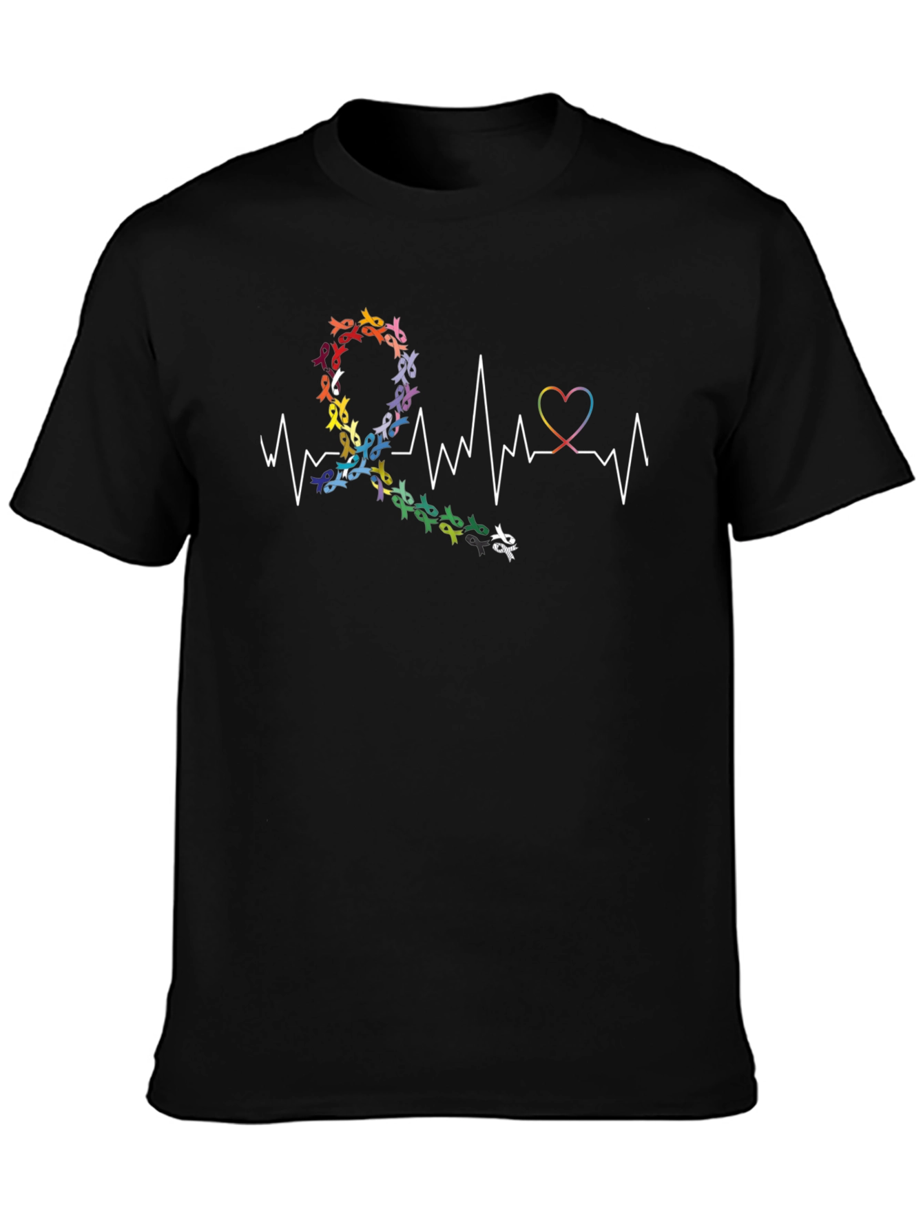 Autism Awareness Ribbon Heartbeat T-Shirt