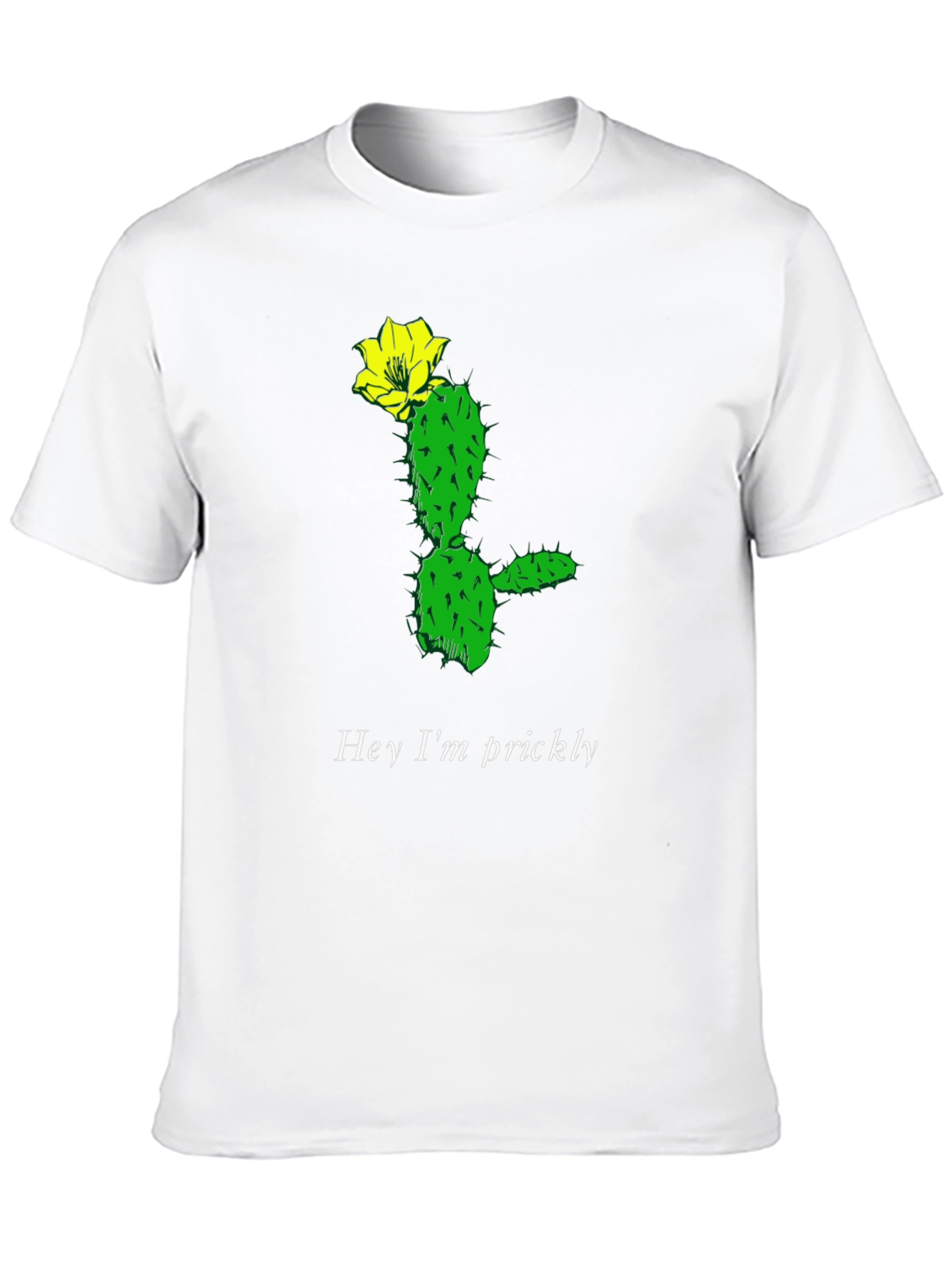 Prickly Cactus Graphic T-Shirt - Black