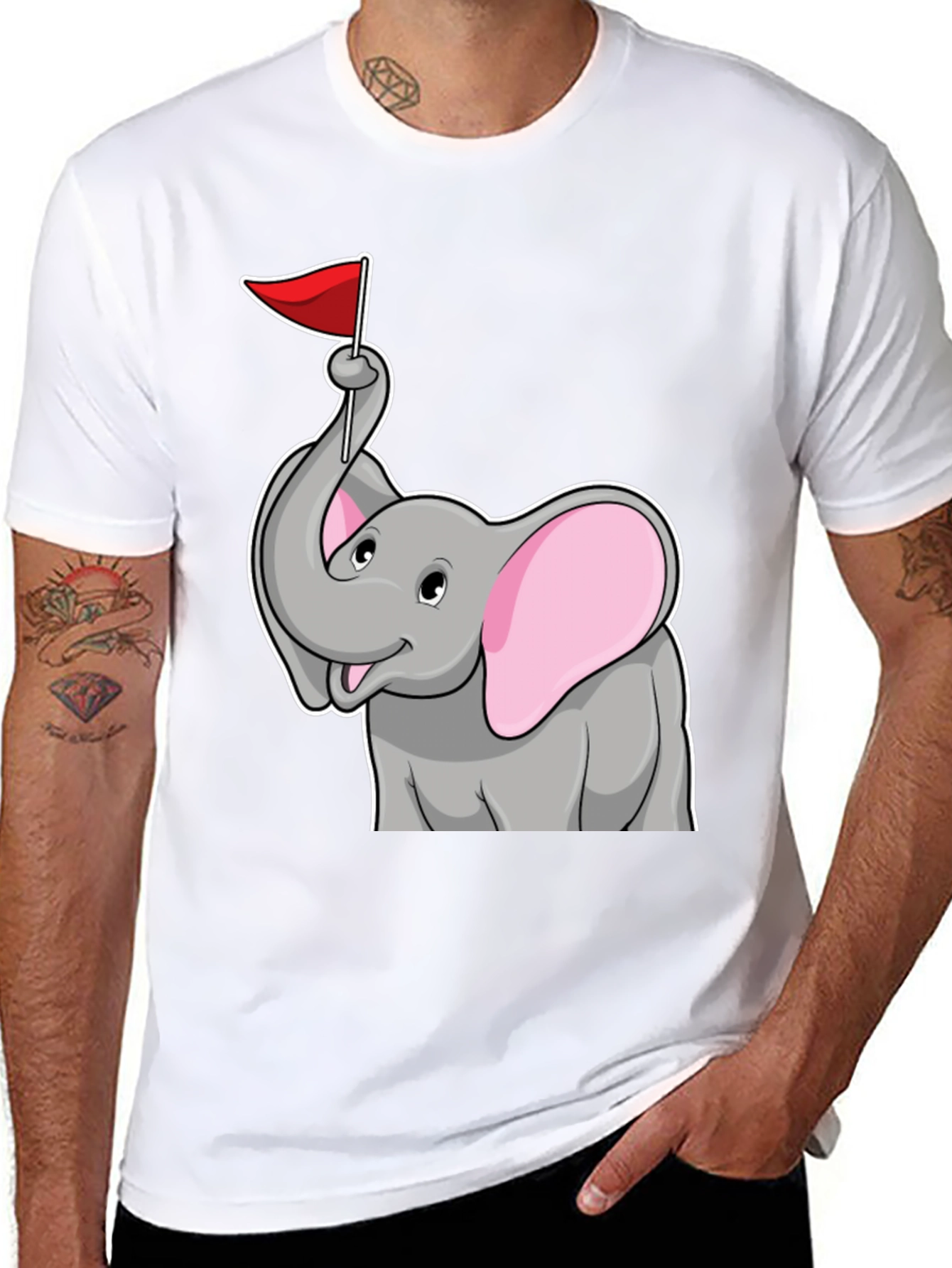 Elephant Flag Graphic Tee