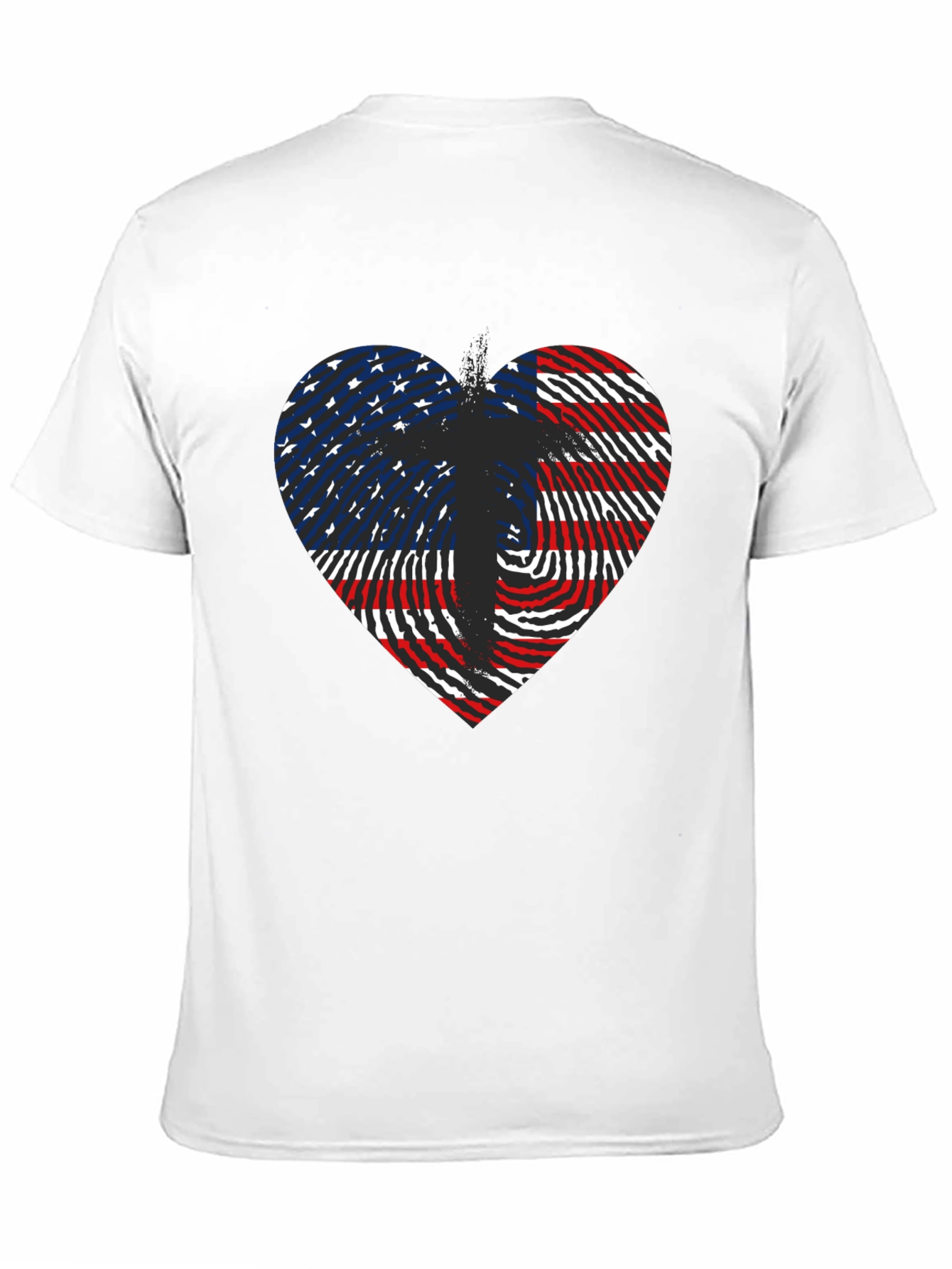 American Flag Heart Patriotic Graphic Tee