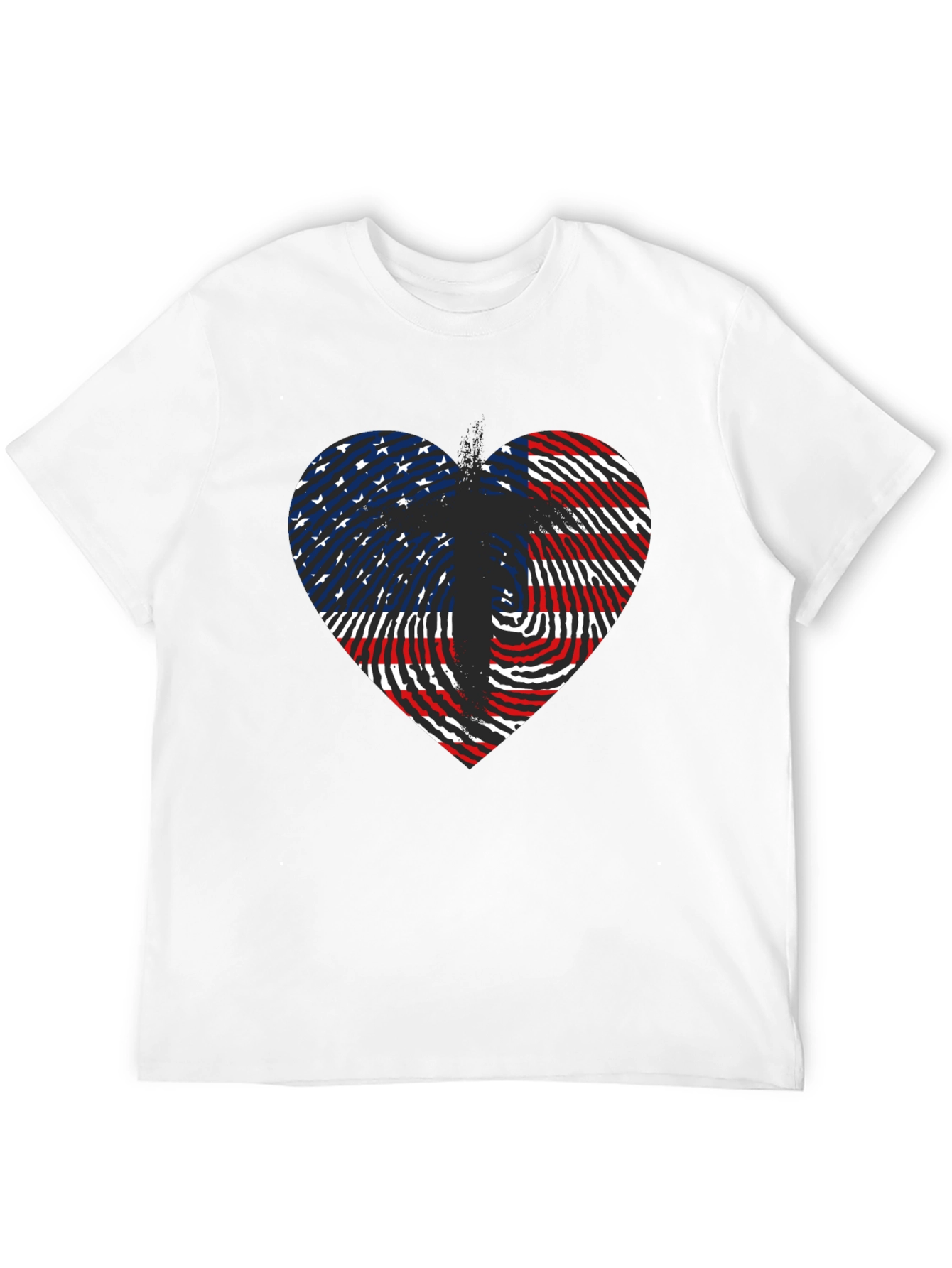 American Flag Heart Patriotic Graphic Tee