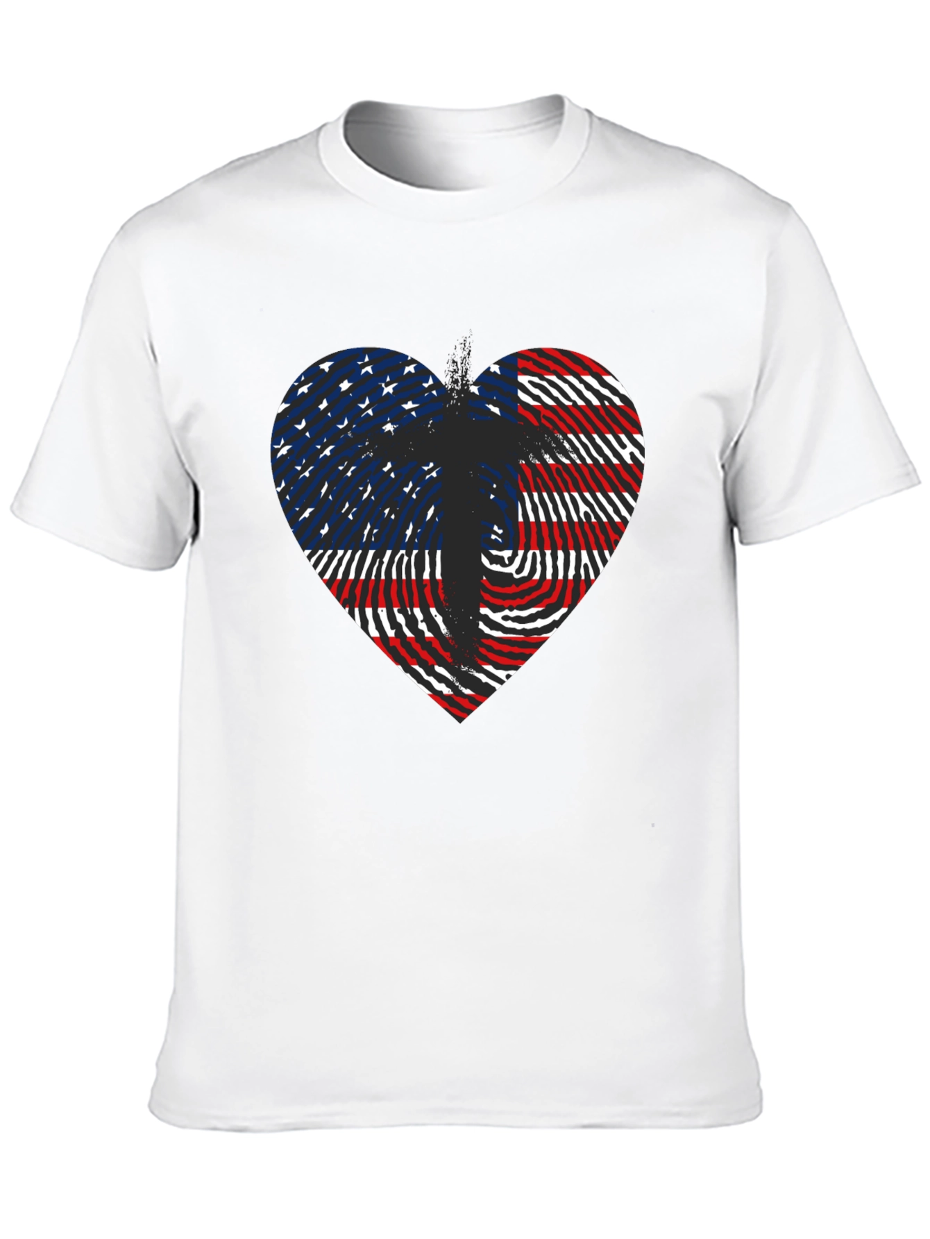 American Flag Heart Patriotic Graphic Tee