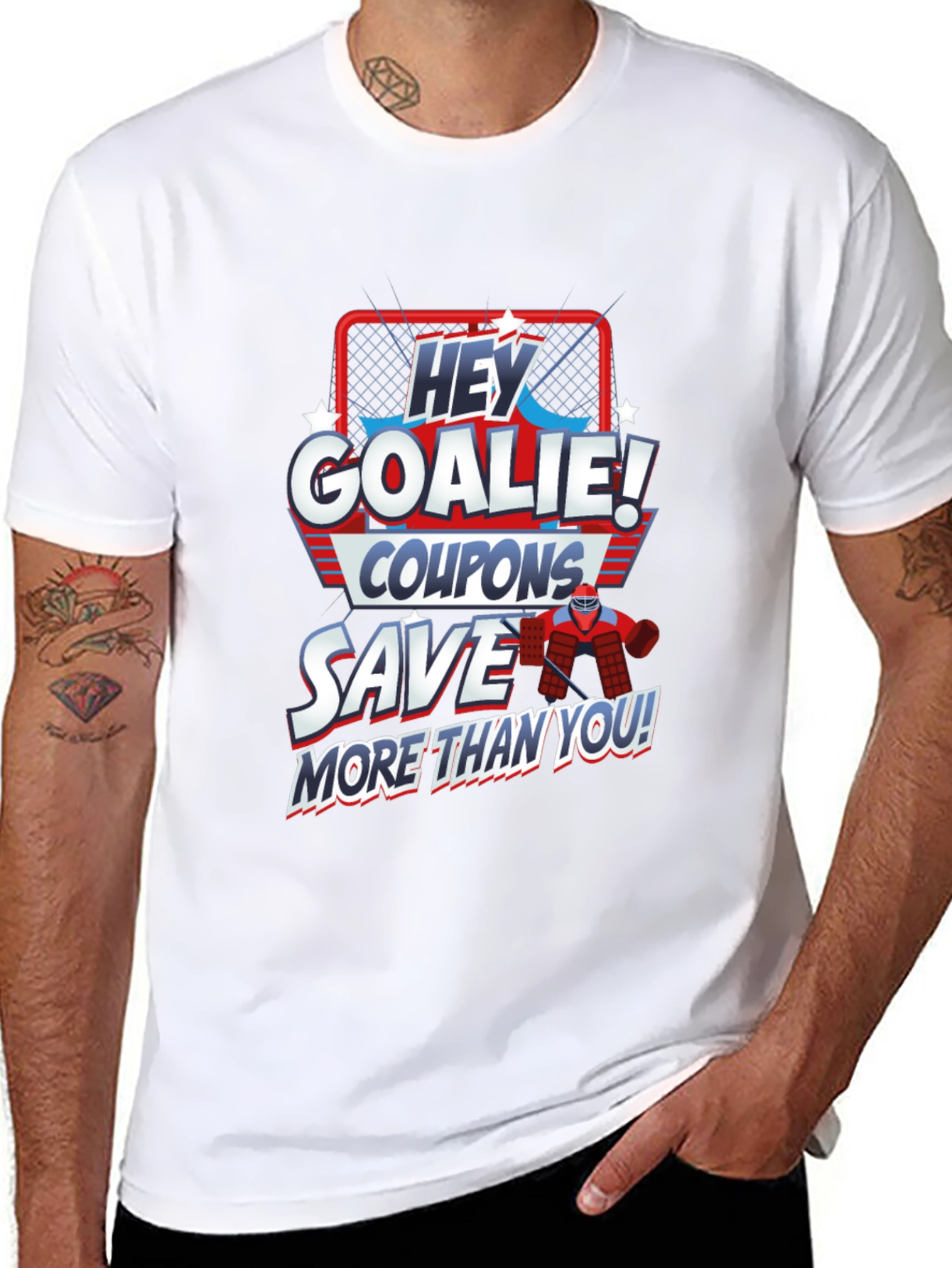 Hey Goalie! Coupons Save More Than You T-Shirt