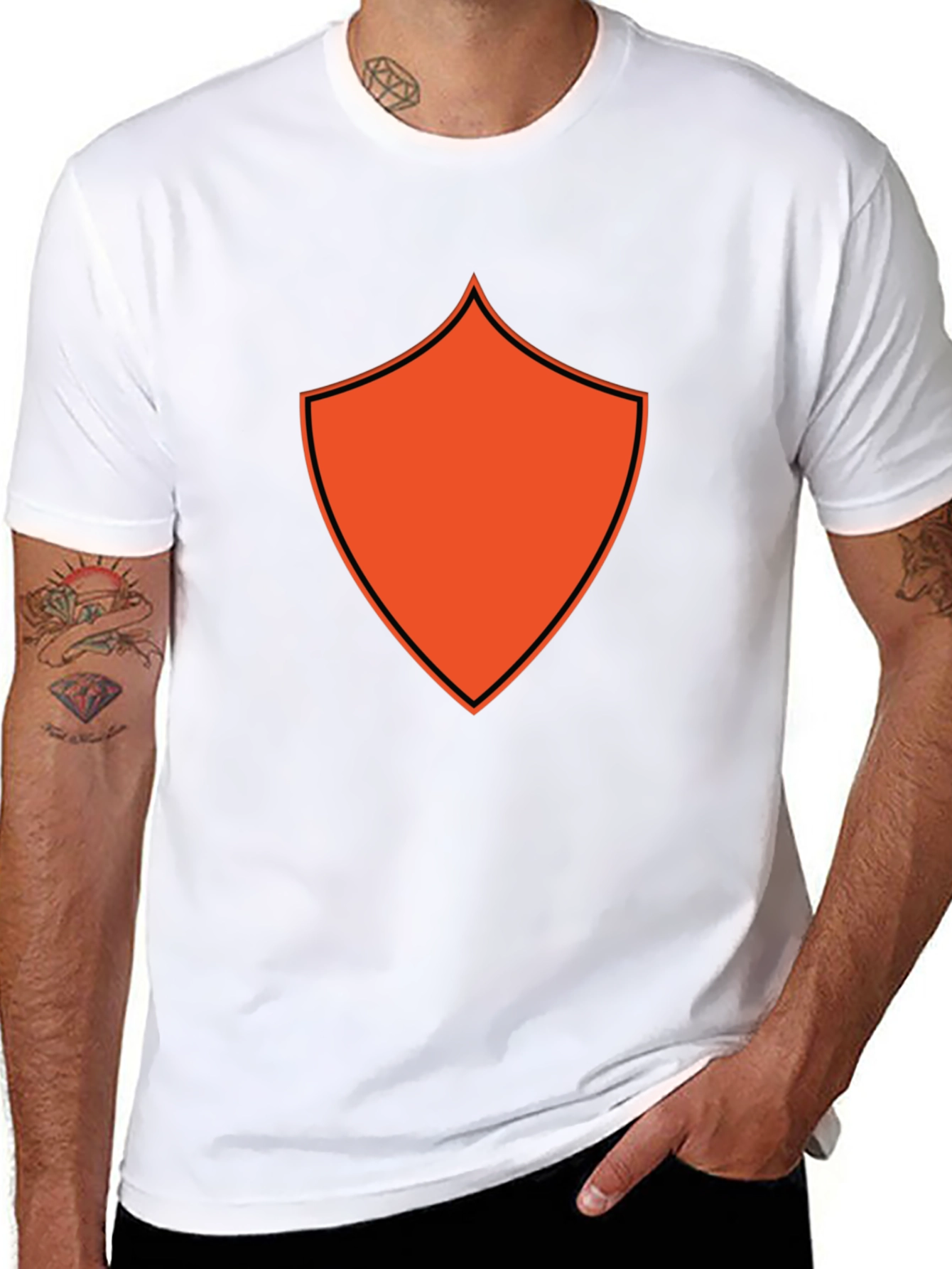 Black Shield Graphic Tee - Modern Style