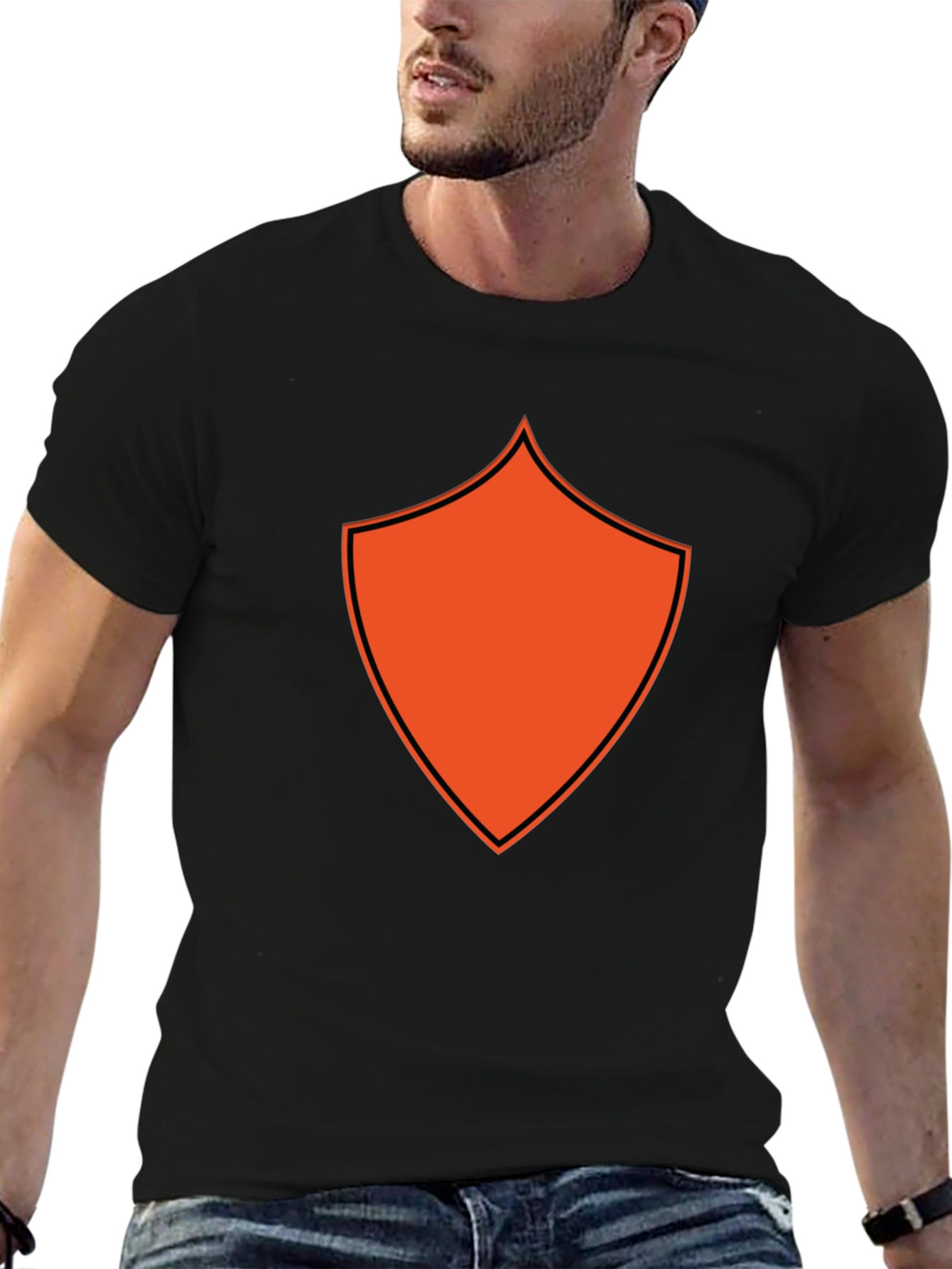 Black Shield Graphic Tee - Modern Style