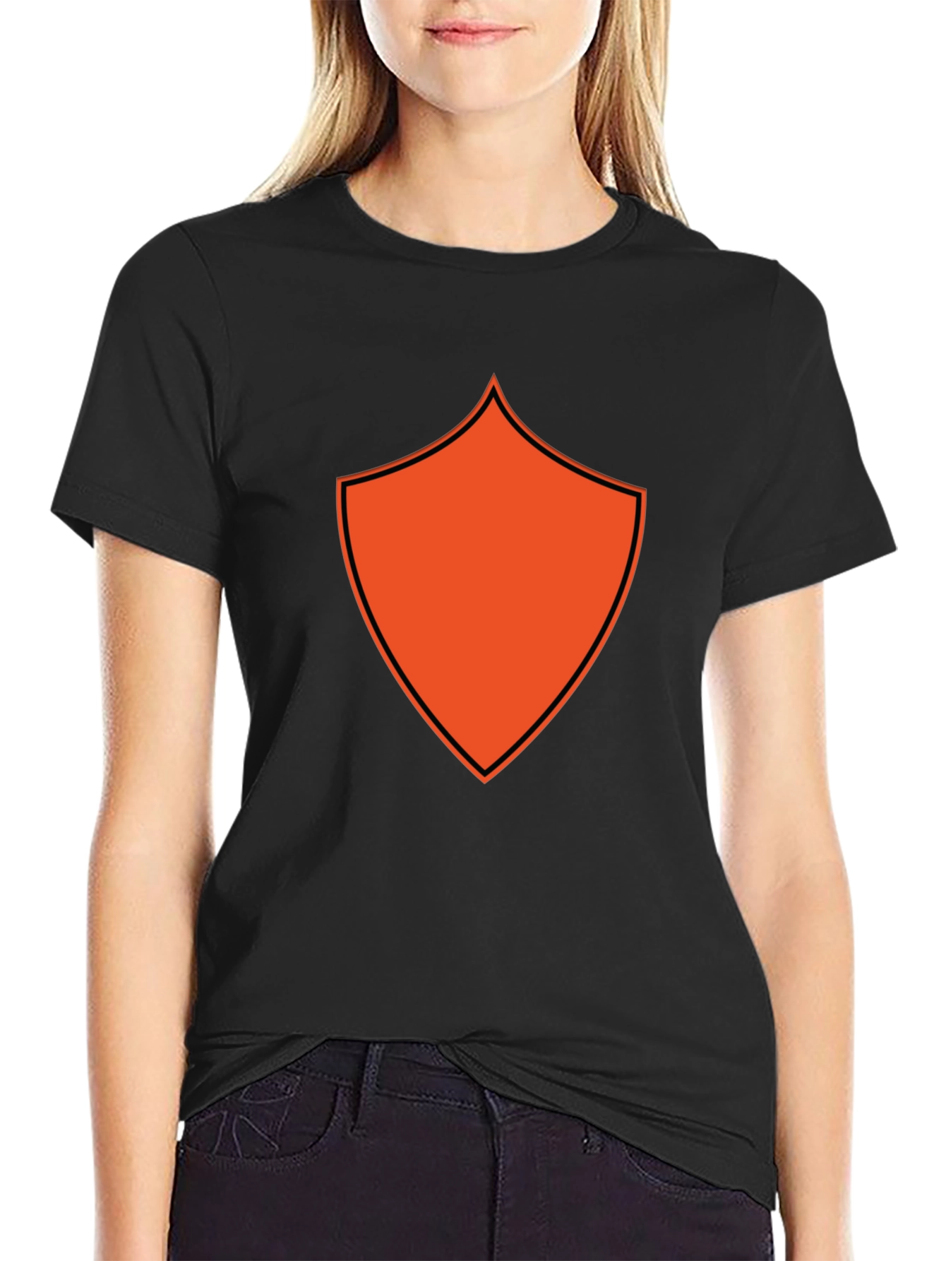 Black Shield Graphic Tee - Modern Style