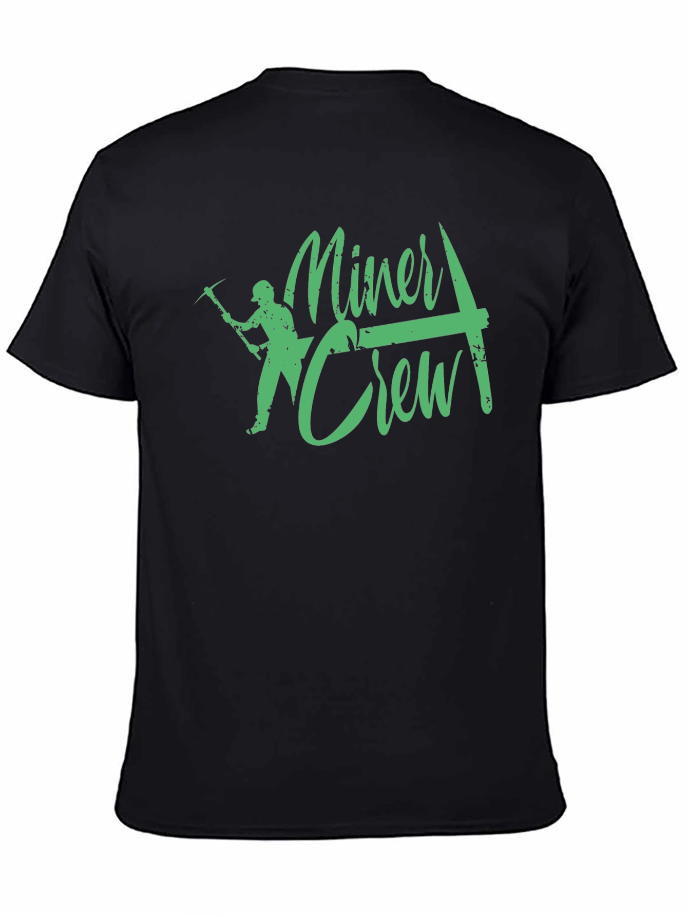 Miner Crew T-Shirt Black Graphic Tee