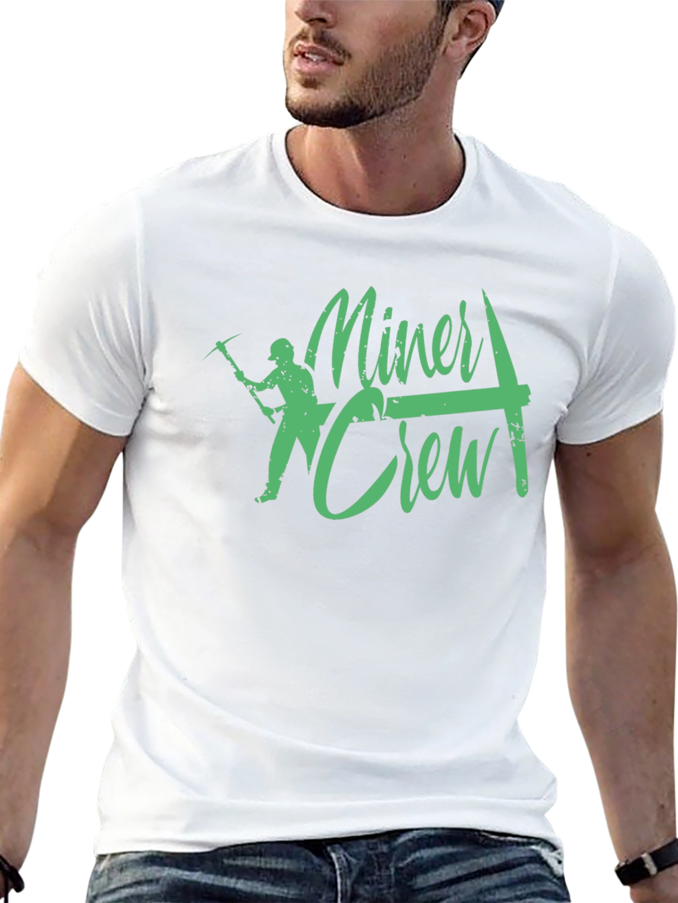 Miner Crew T-Shirt Black Graphic Tee