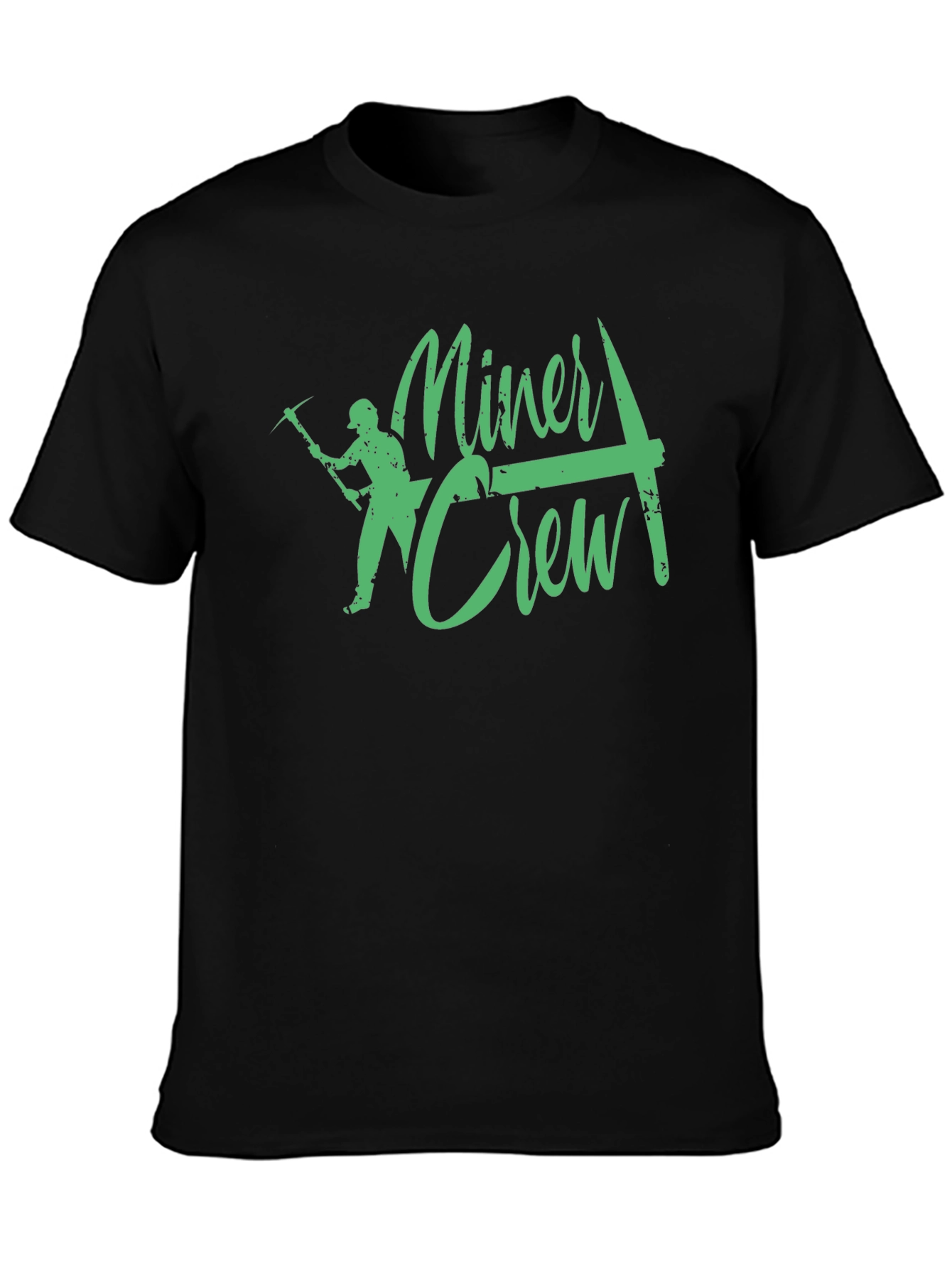 Miner Crew T-Shirt Black Graphic Tee