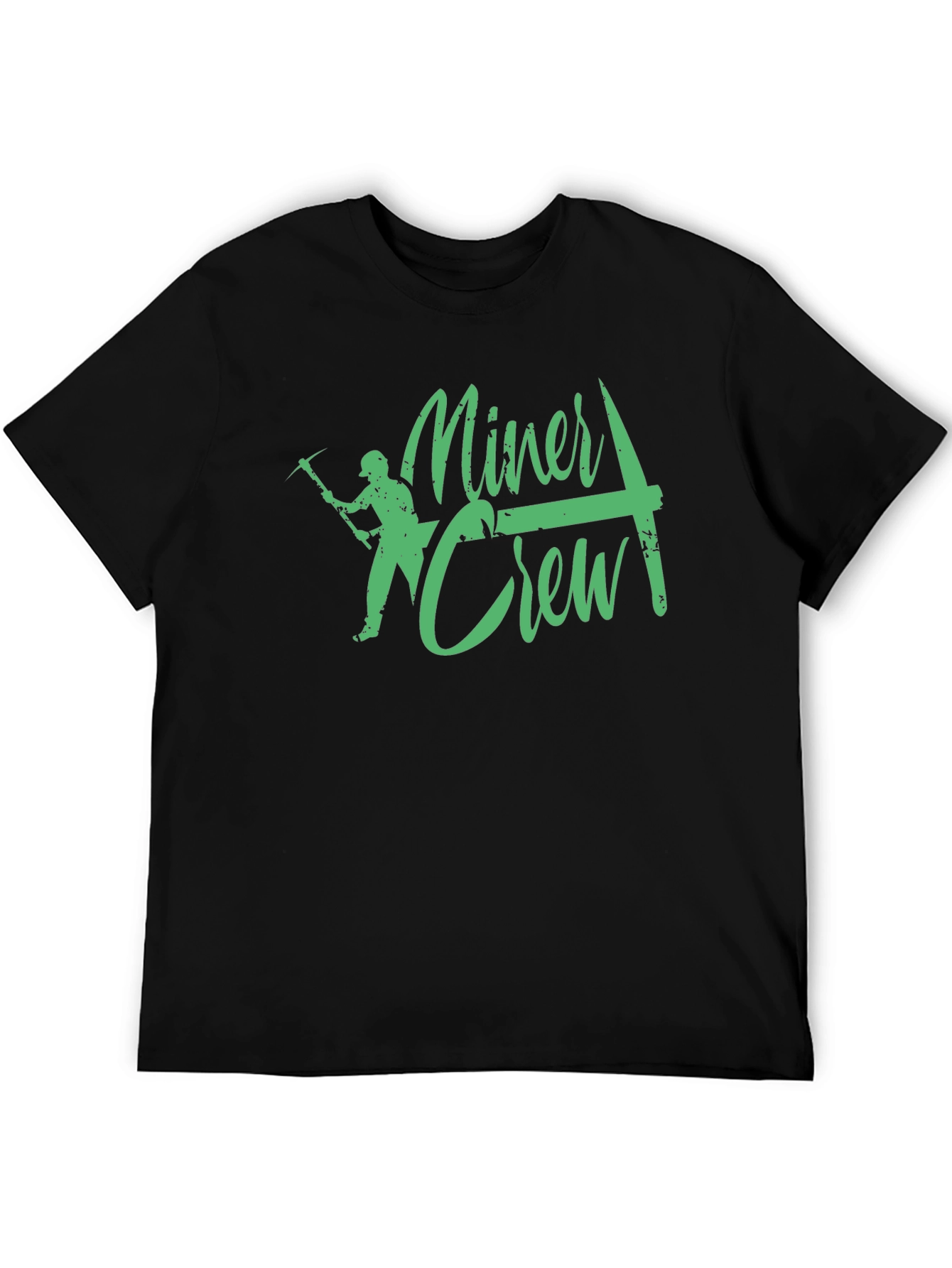 Miner Crew T-Shirt Black Graphic Tee