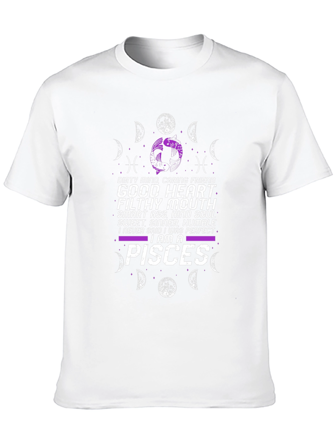 Pisces Zodiac T-Shirt: Good Heart Filthy Mouth