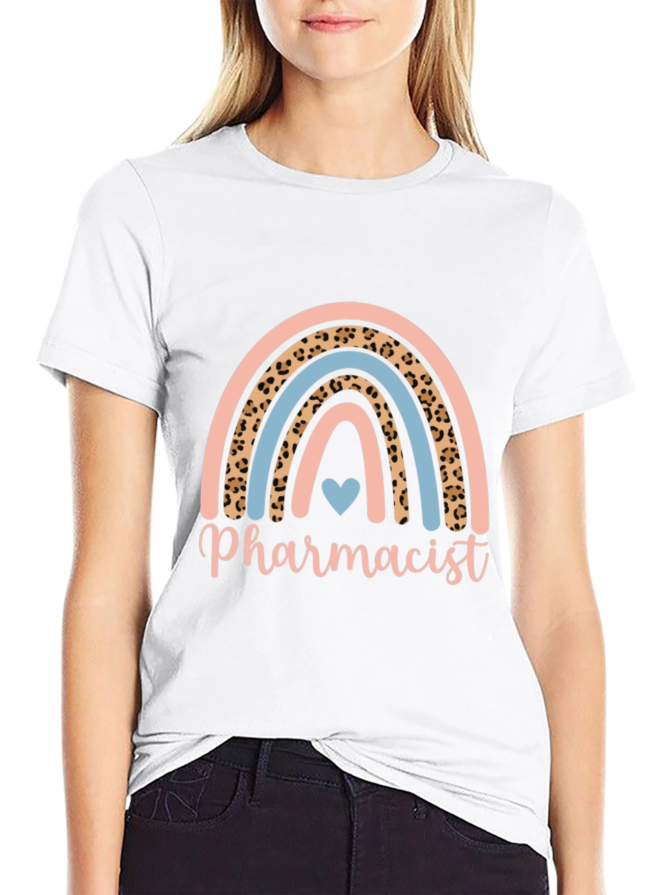 Pharmacist Rainbow Leopard Print T-Shirt