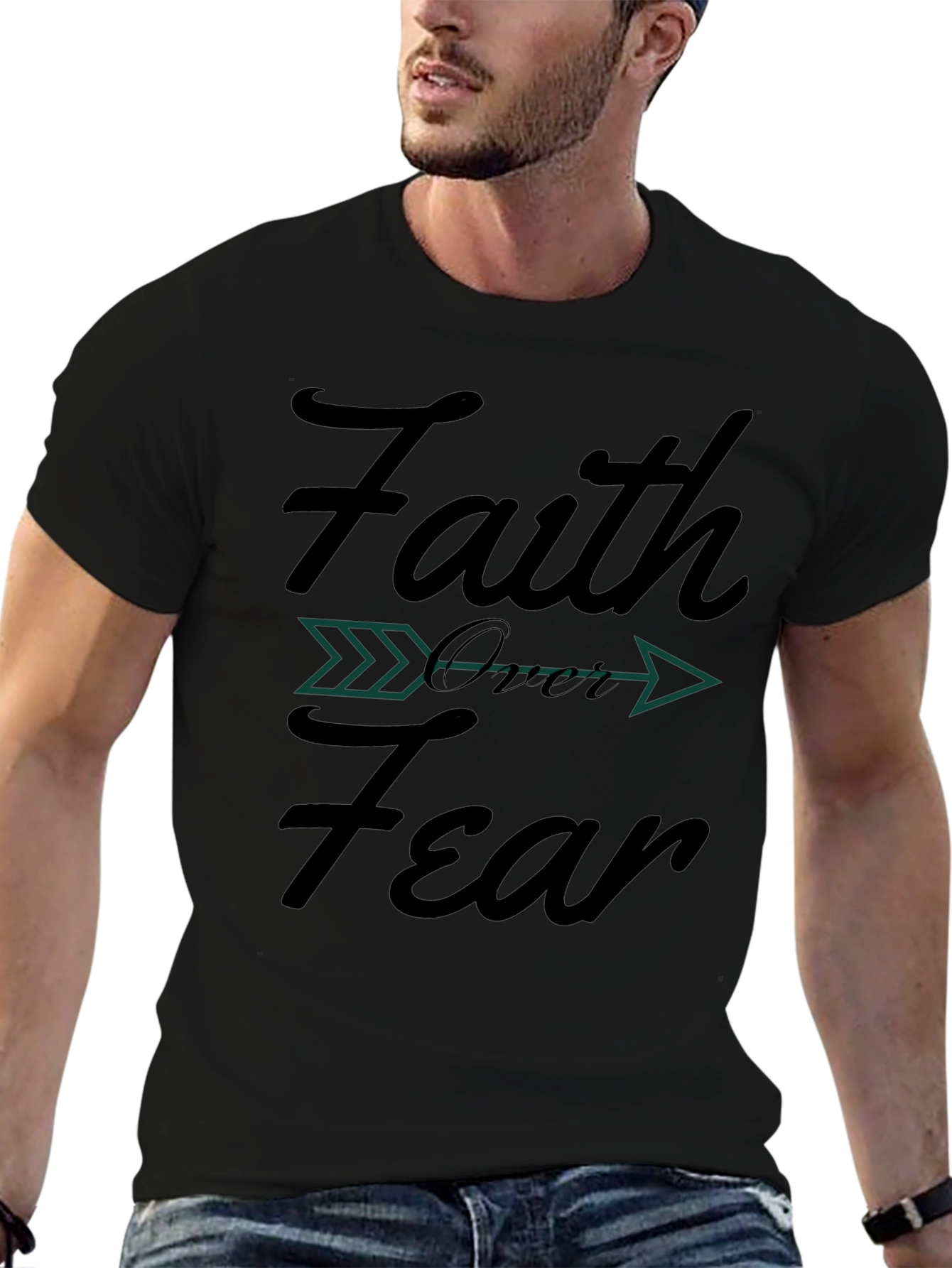 Faith Over Fear T-Shirt - Inspirational Graphic Tee