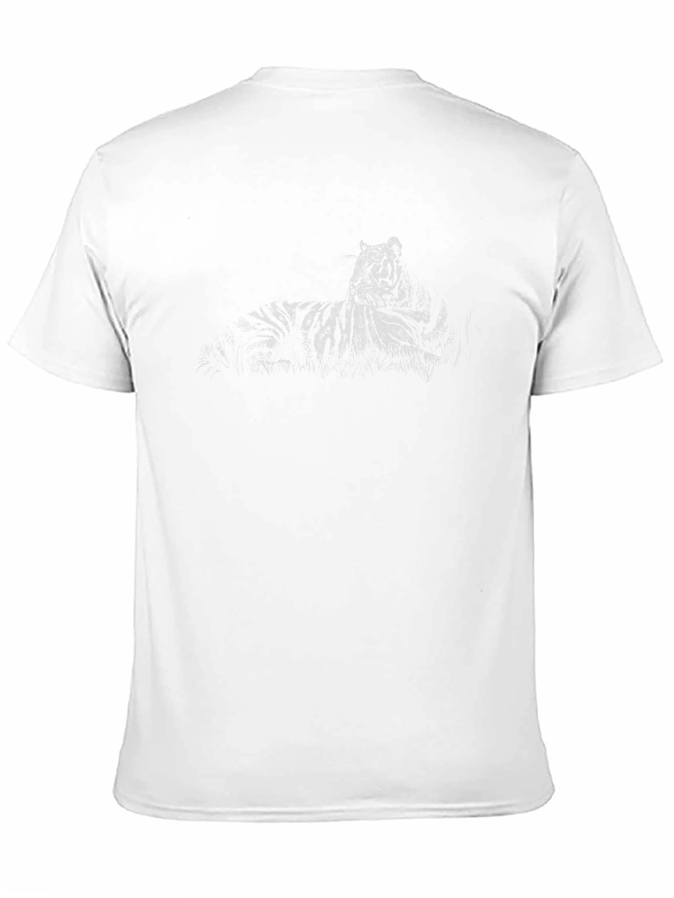Black Graphic Tee with Tiger Print