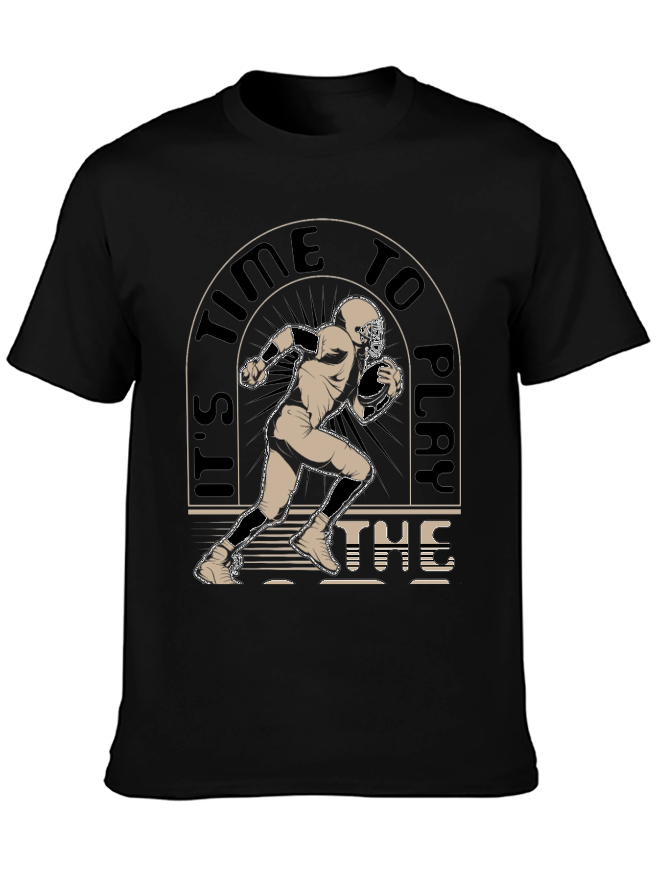 Its Time To Play the Game Black Graphic Tee