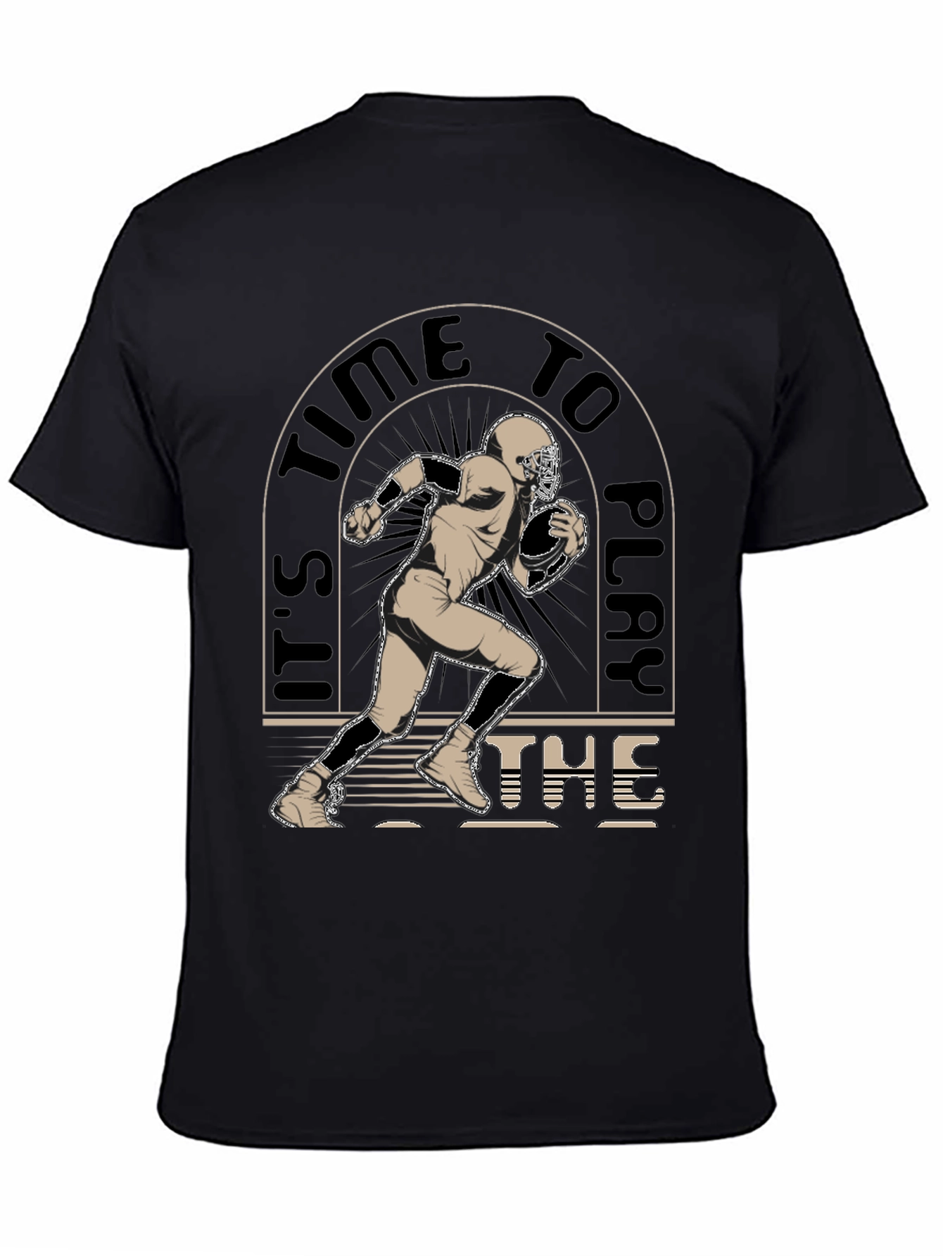 Its Time To Play the Game Black Graphic Tee