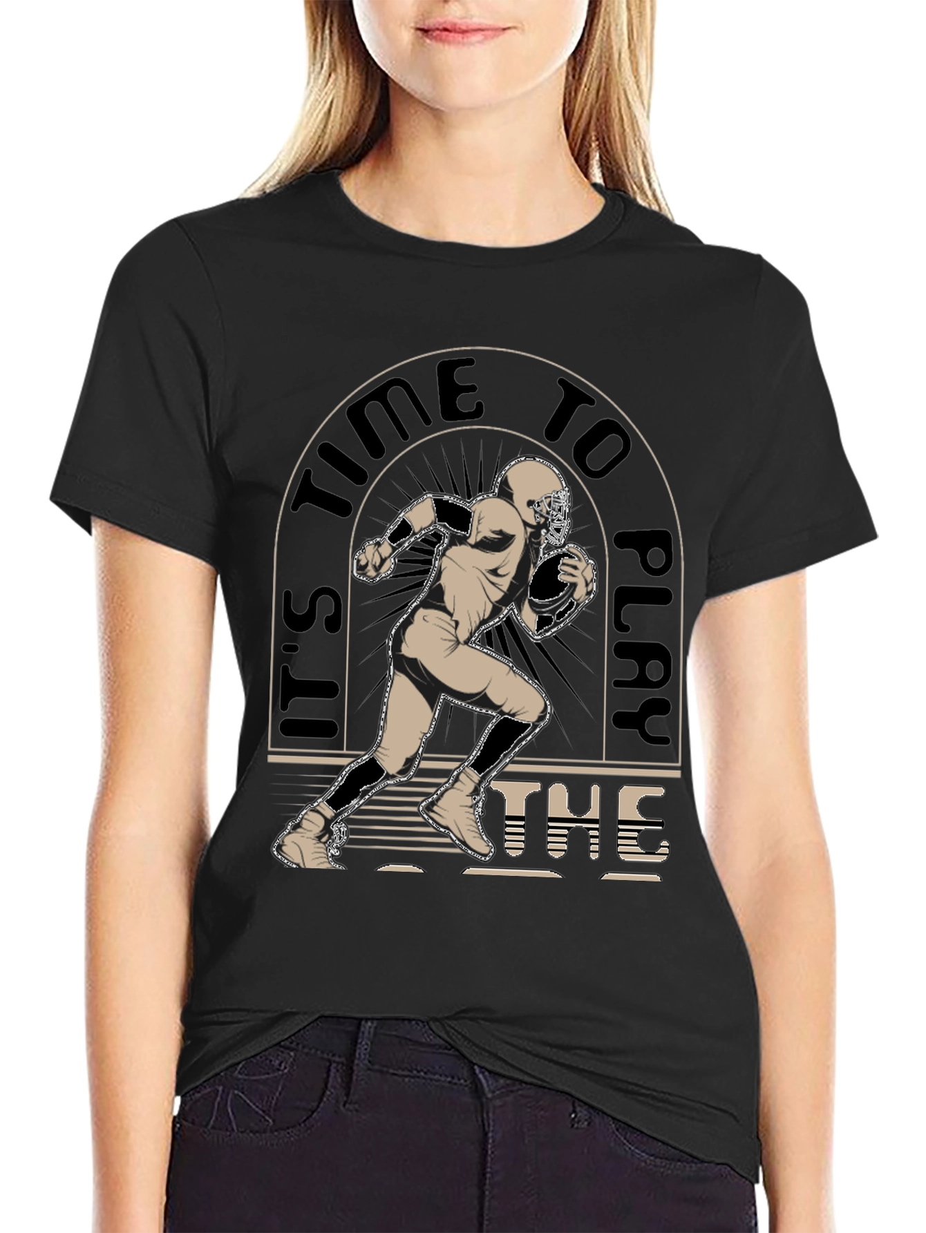 Its Time To Play the Game Black Graphic Tee