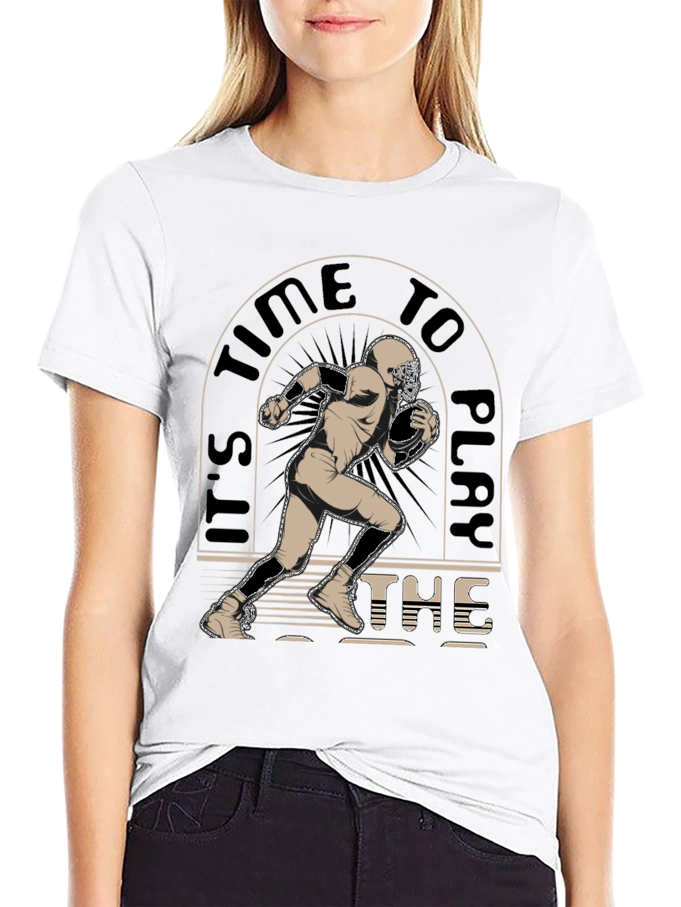 Its Time To Play the Game Black Graphic Tee