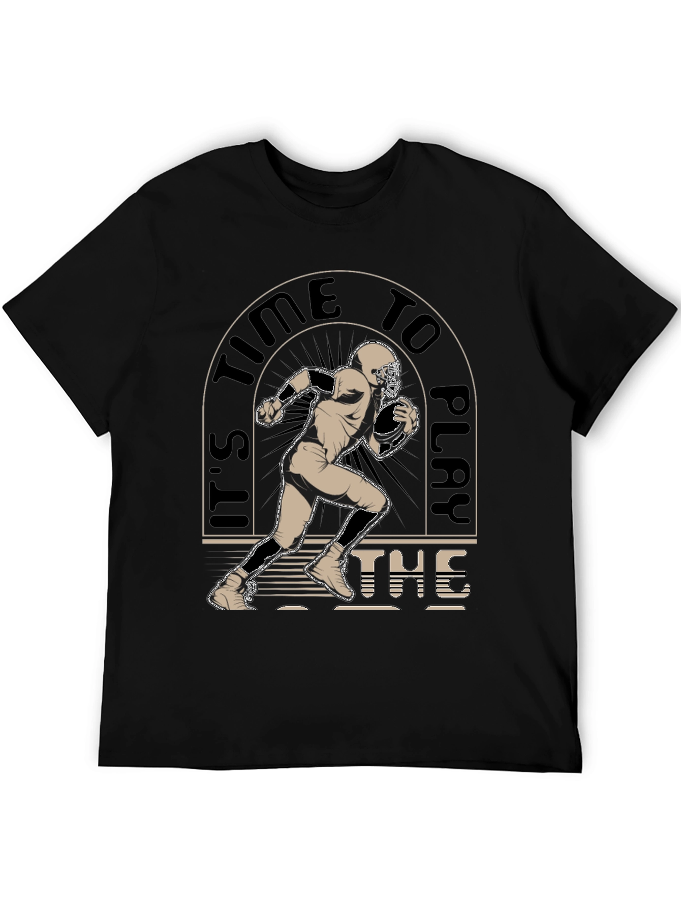 Its Time To Play the Game Black Graphic Tee