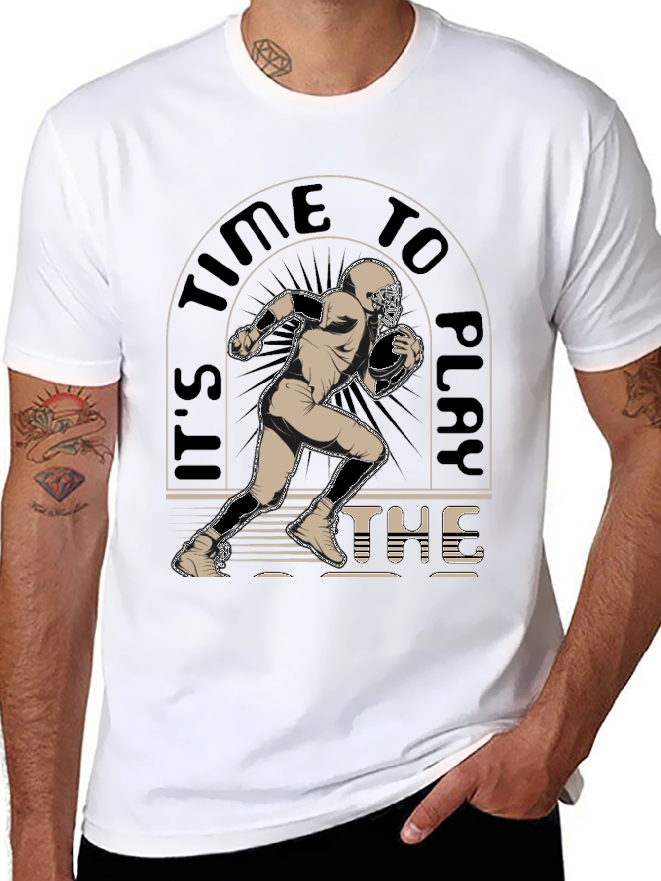 Its Time To Play the Game Black Graphic Tee