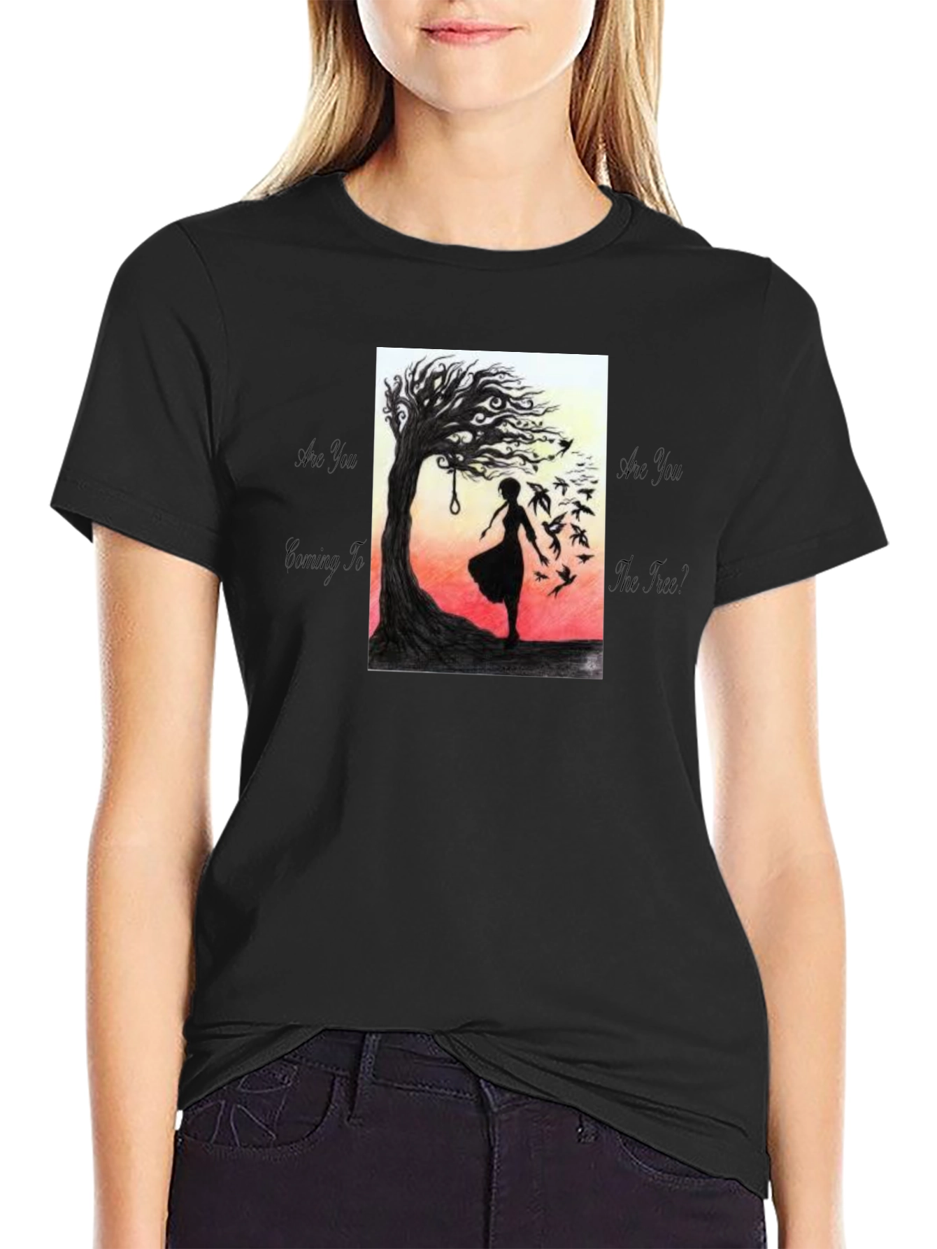 Silhouette Tree T-Shirt - Dark Art Tee