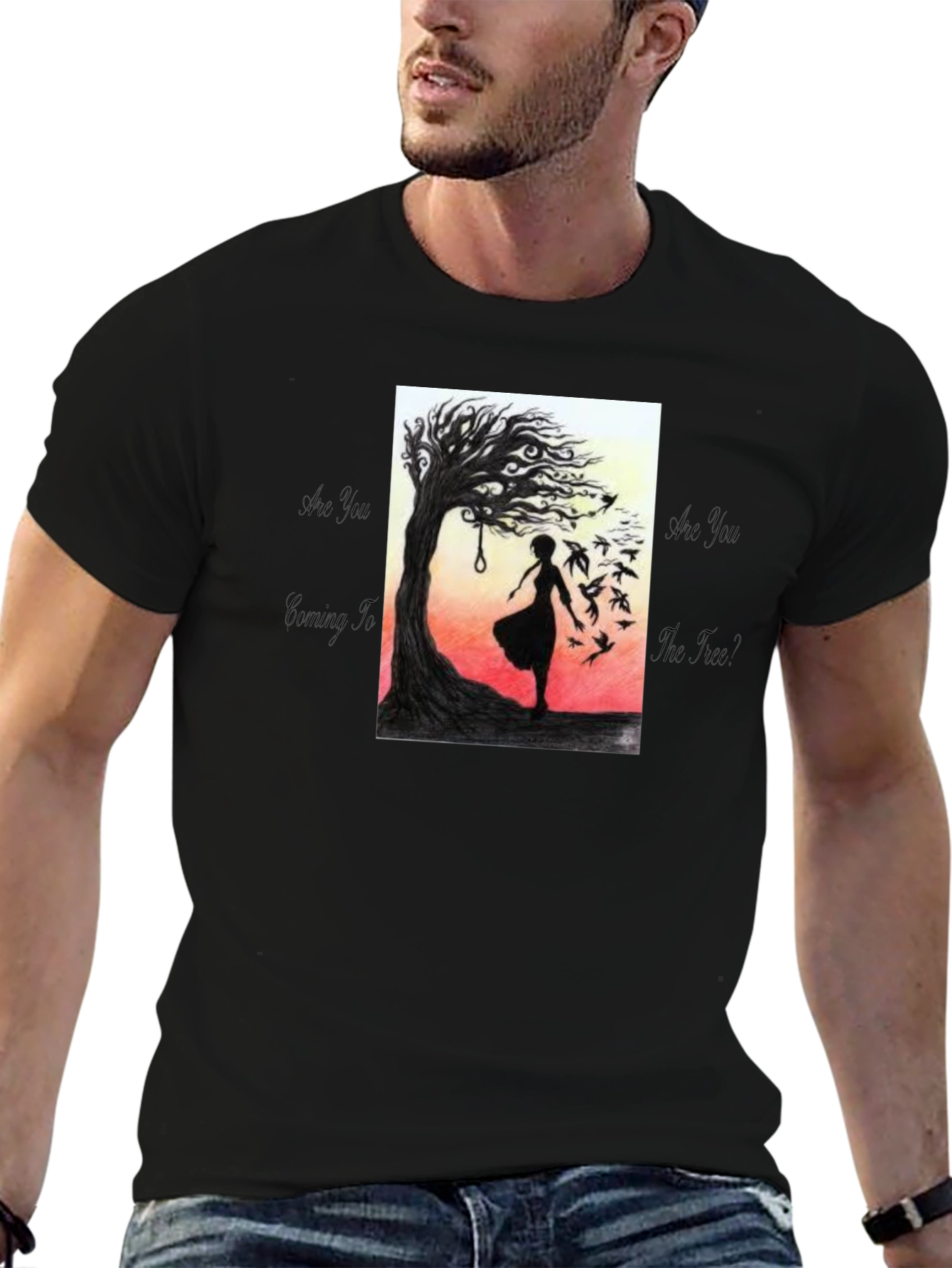 Silhouette Tree T-Shirt - Dark Art Tee