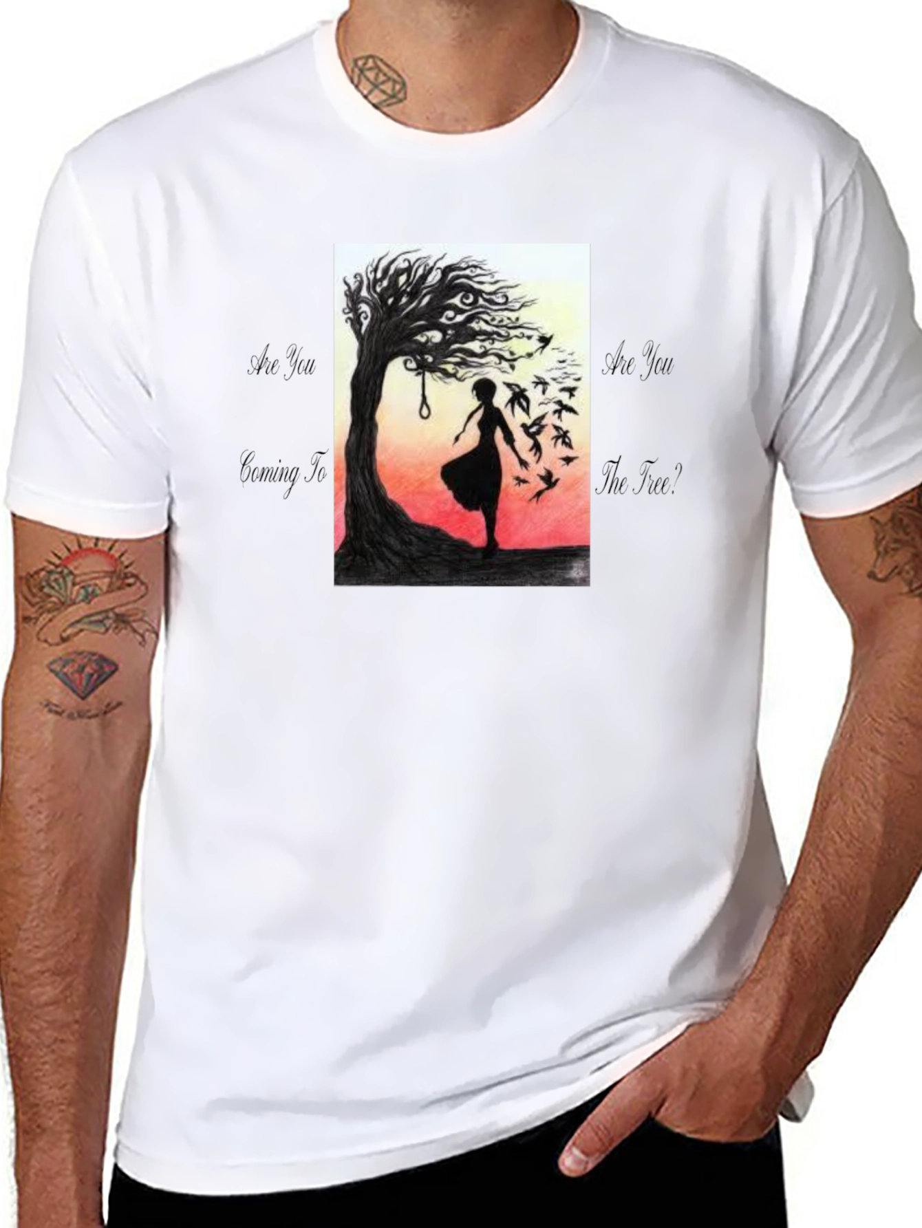 Silhouette Tree T-Shirt - Dark Art Tee