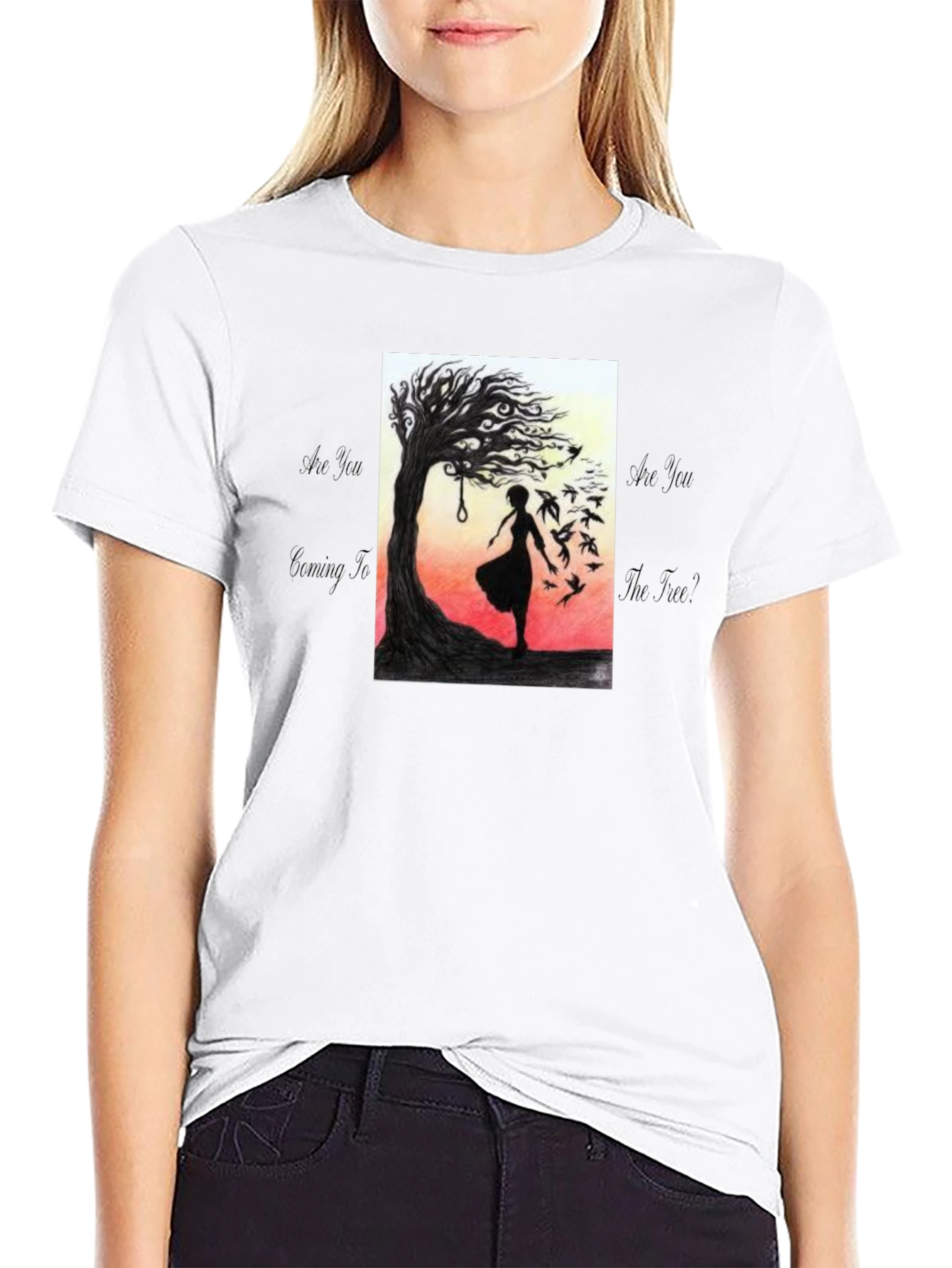 Silhouette Tree T-Shirt - Dark Art Tee