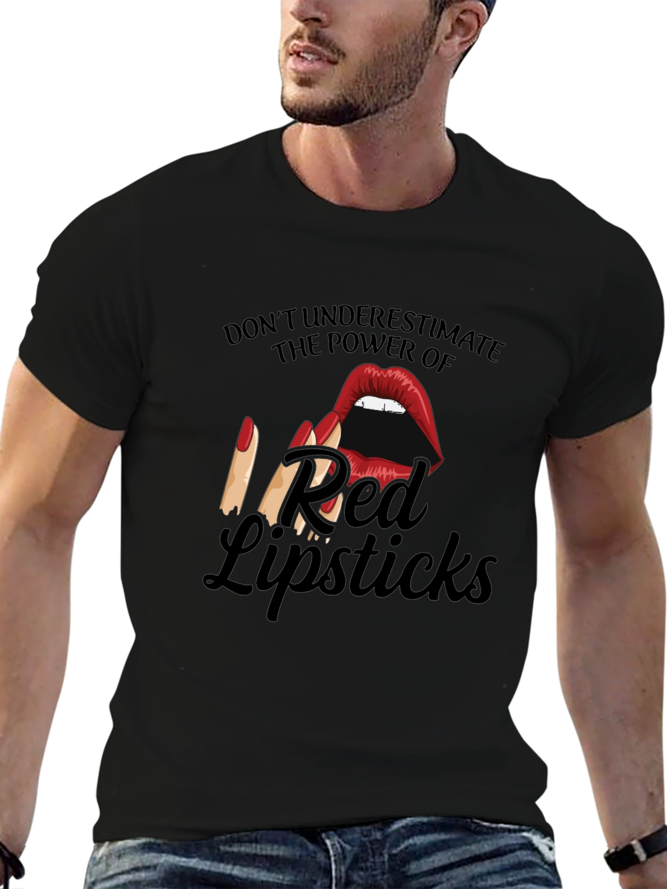 Red Lipstick Power T-Shirt - Bold Graphic Tee